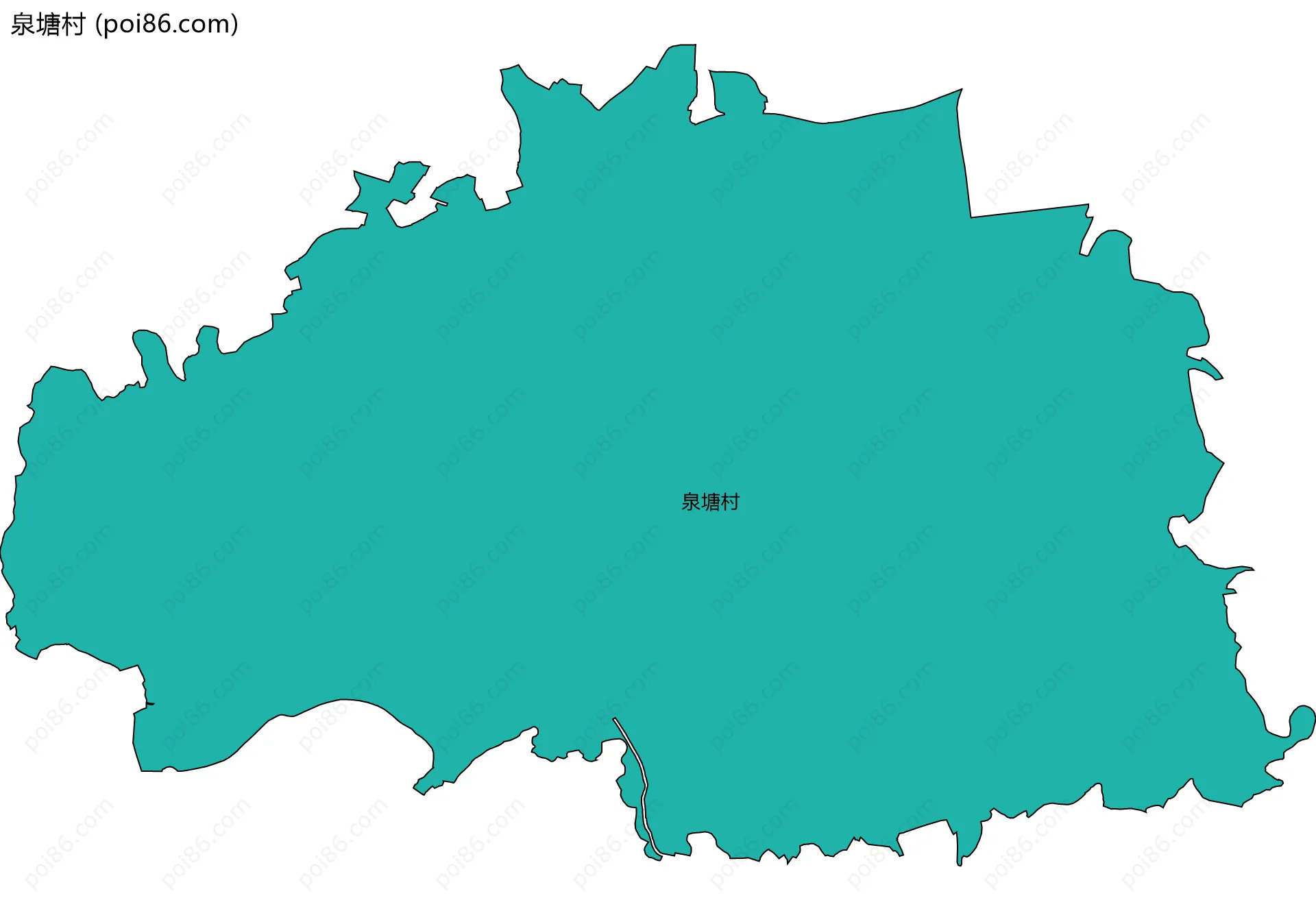 泉塘村边界地图