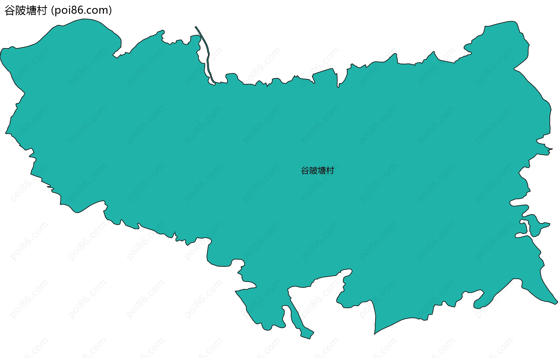 谷陂塘村边界地图