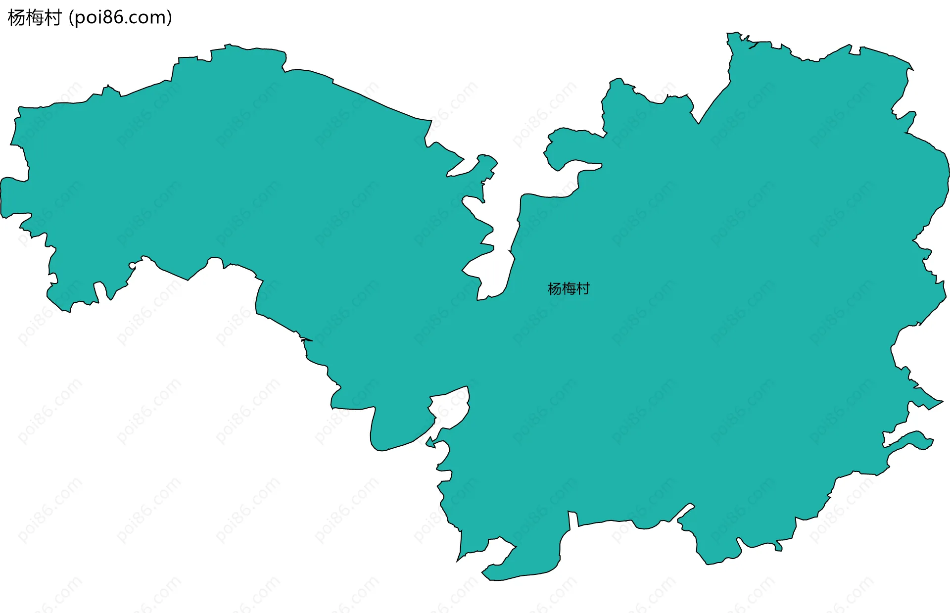 杨梅村边界地图