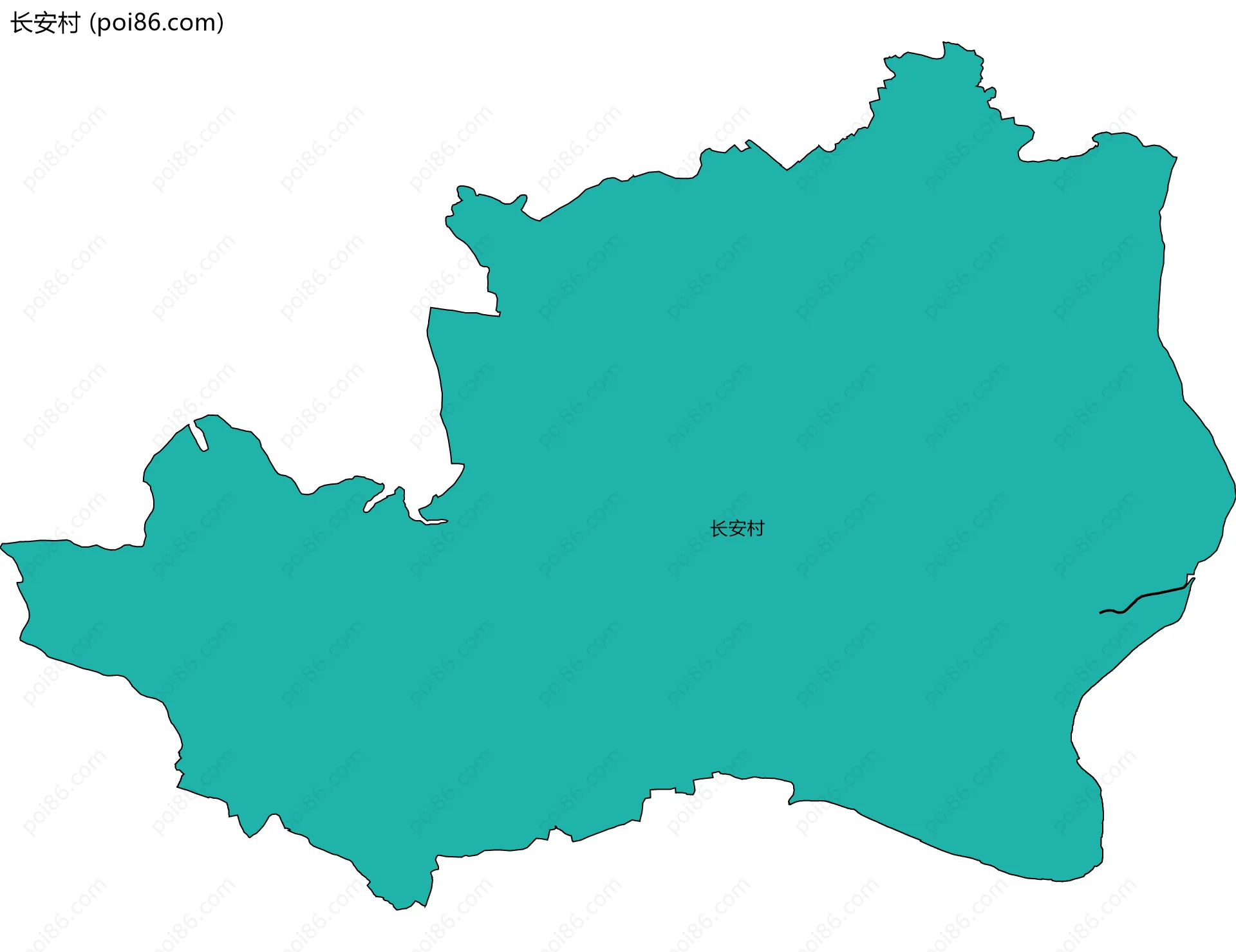 长安村边界地图