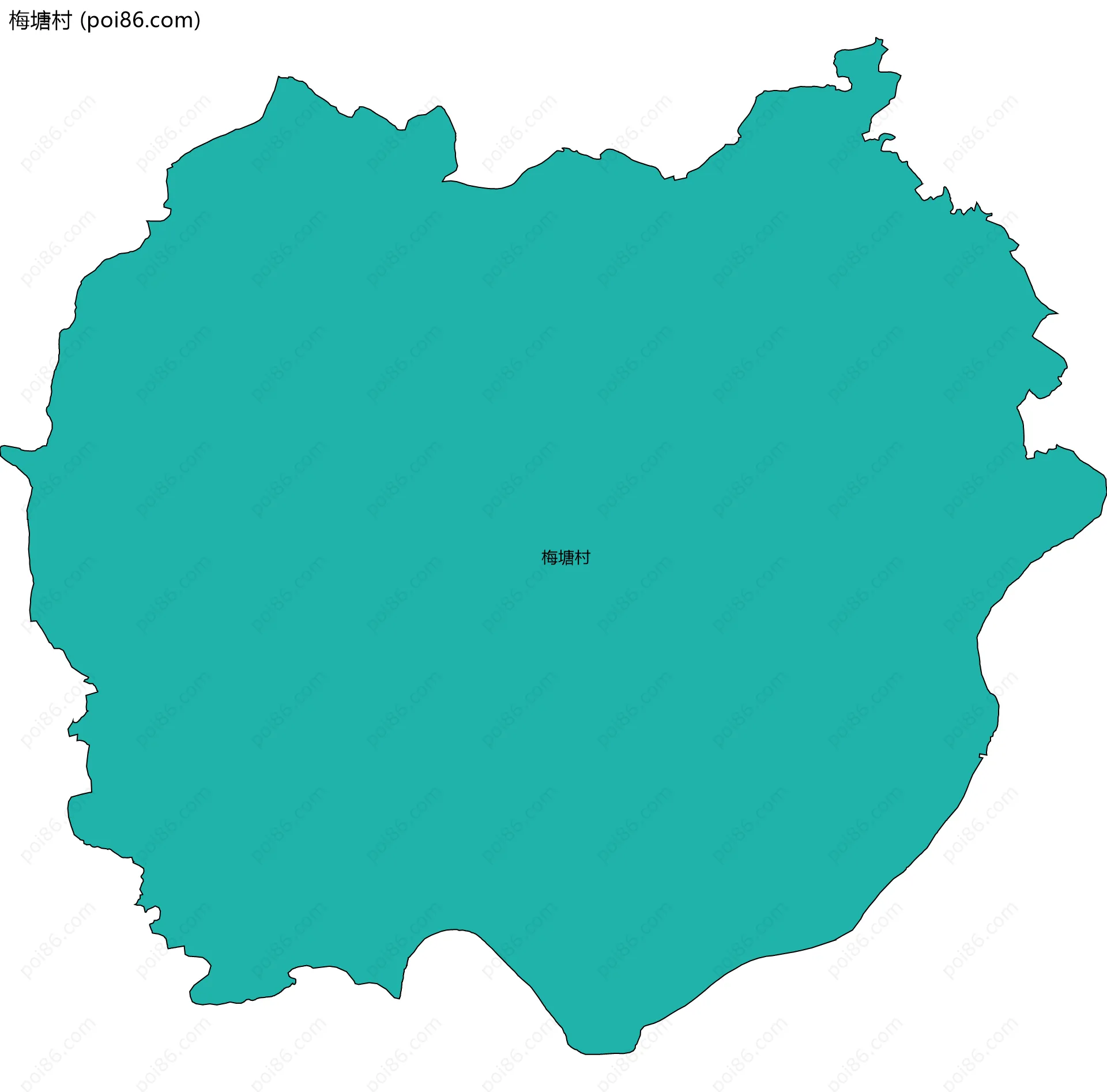 梅塘村边界地图