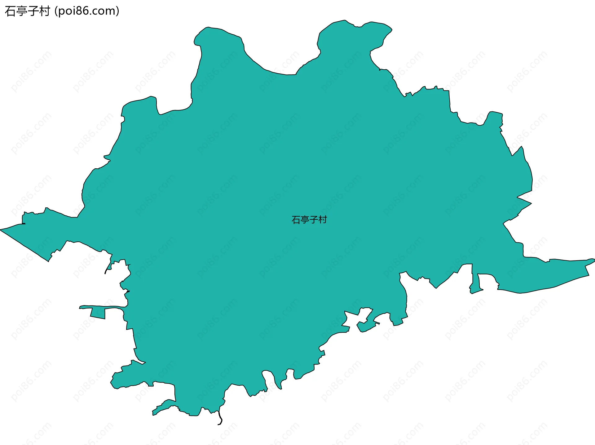 石亭子村边界地图