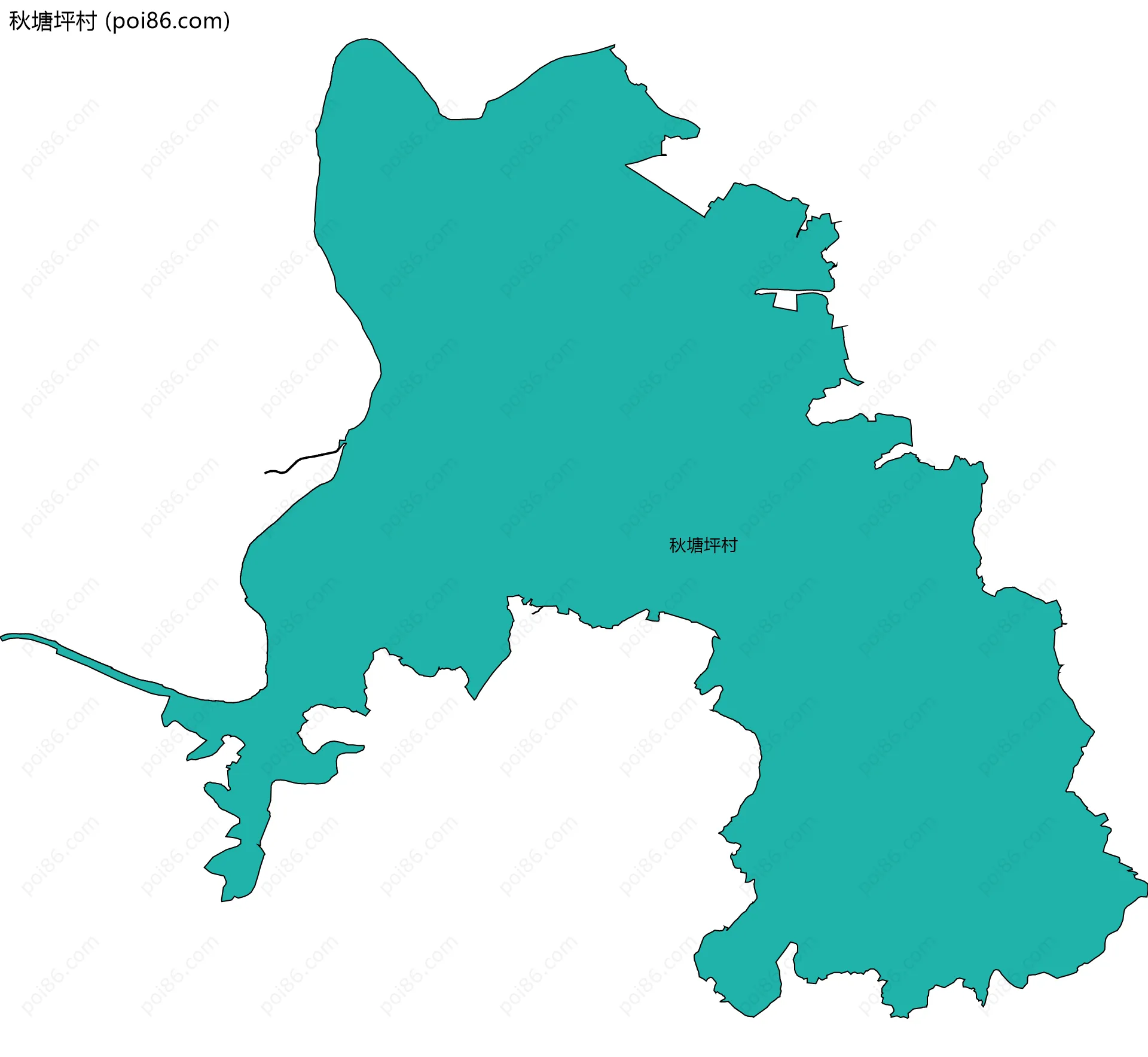 秋塘坪村边界地图