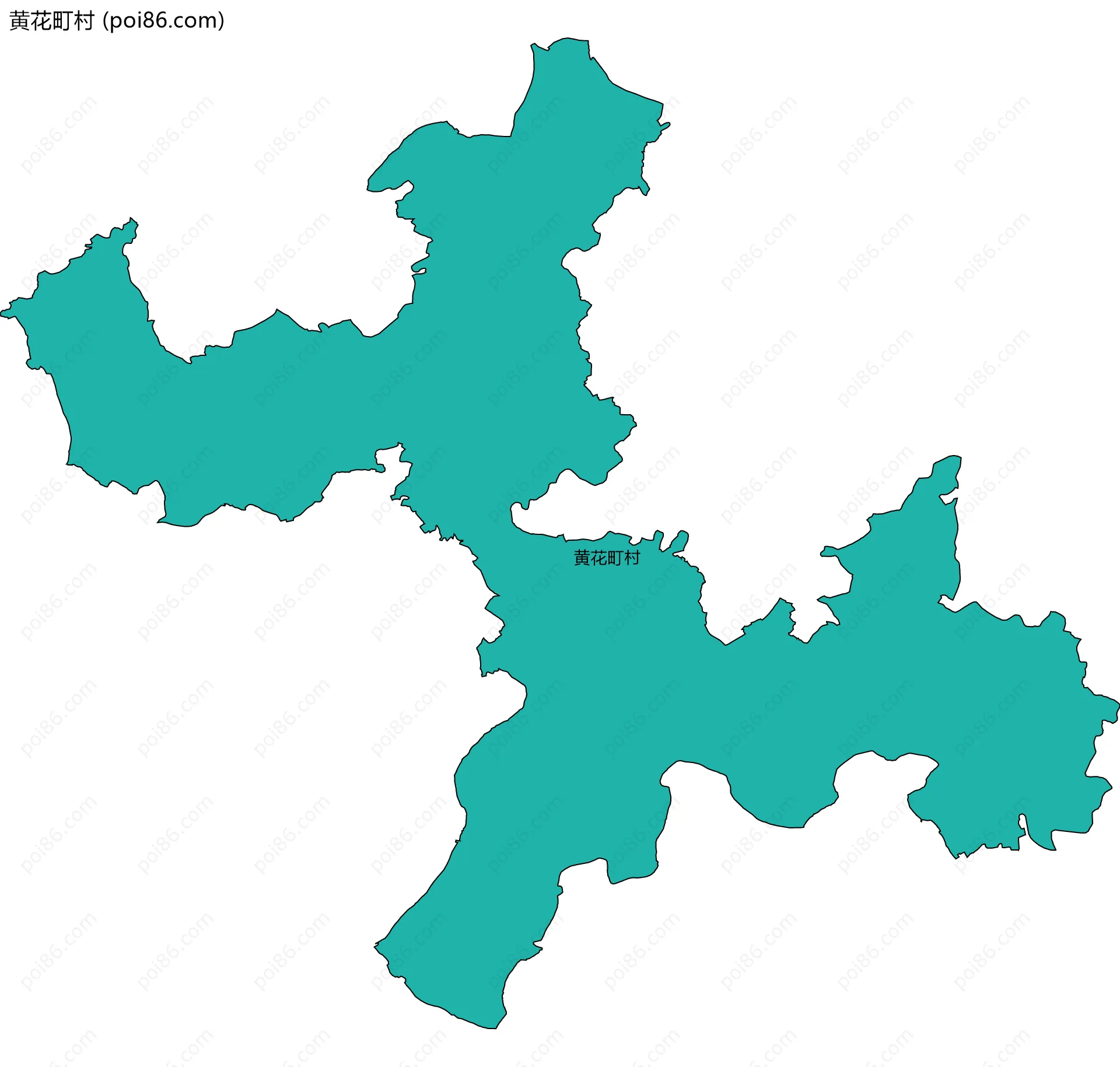 黄花町村边界地图