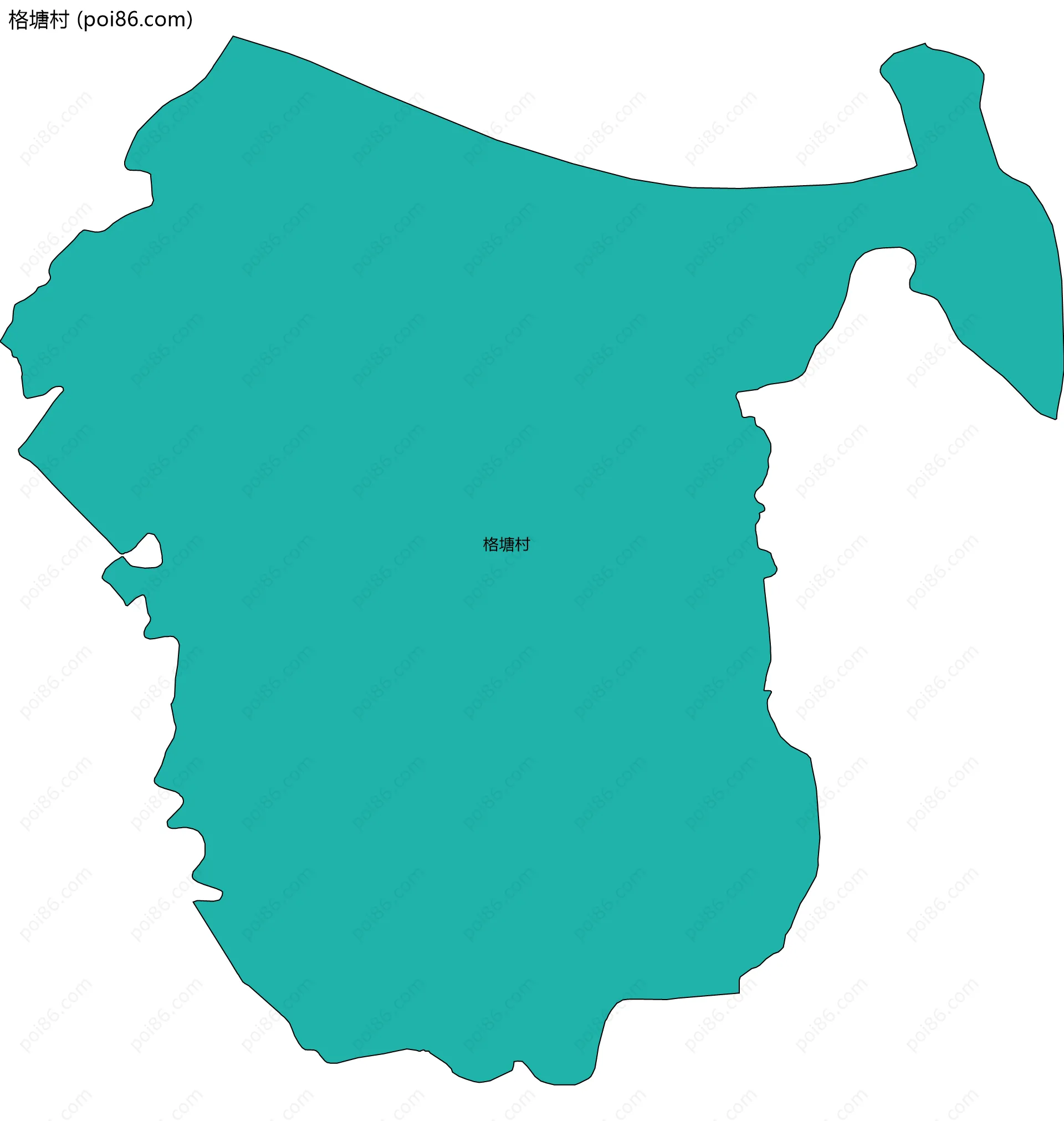 格塘村边界地图