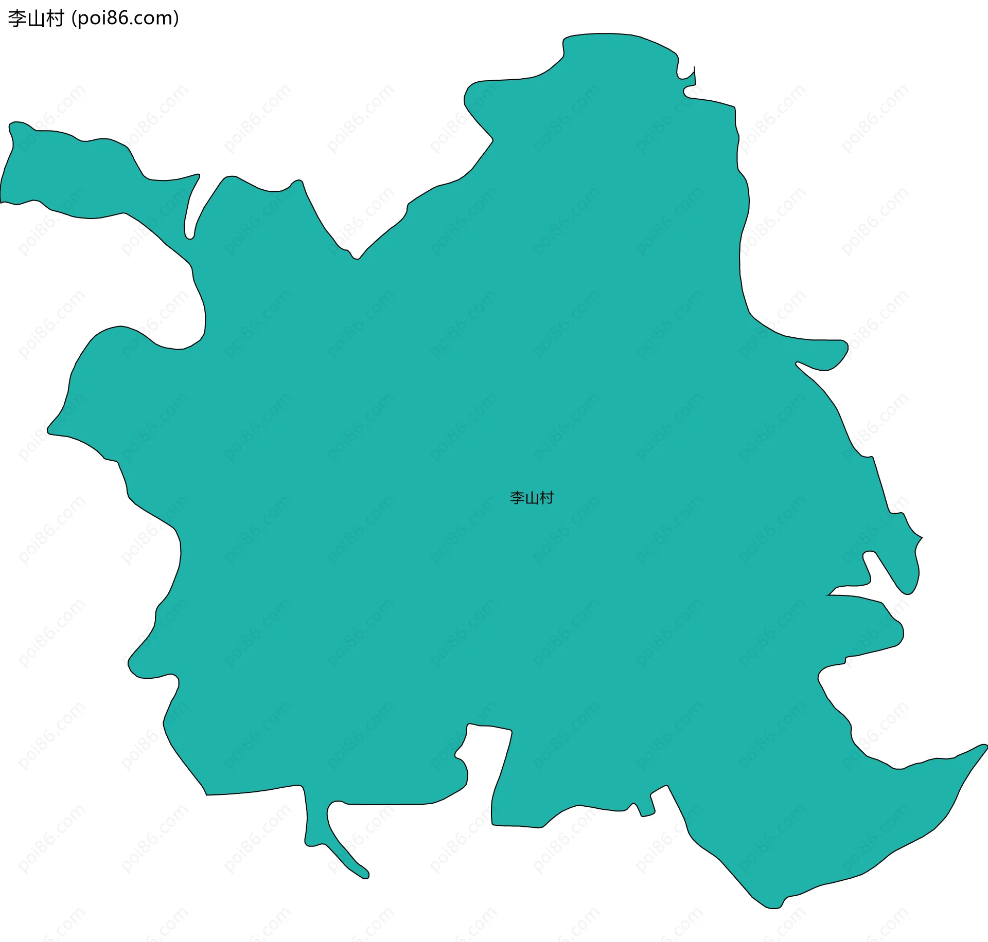 李山村边界地图