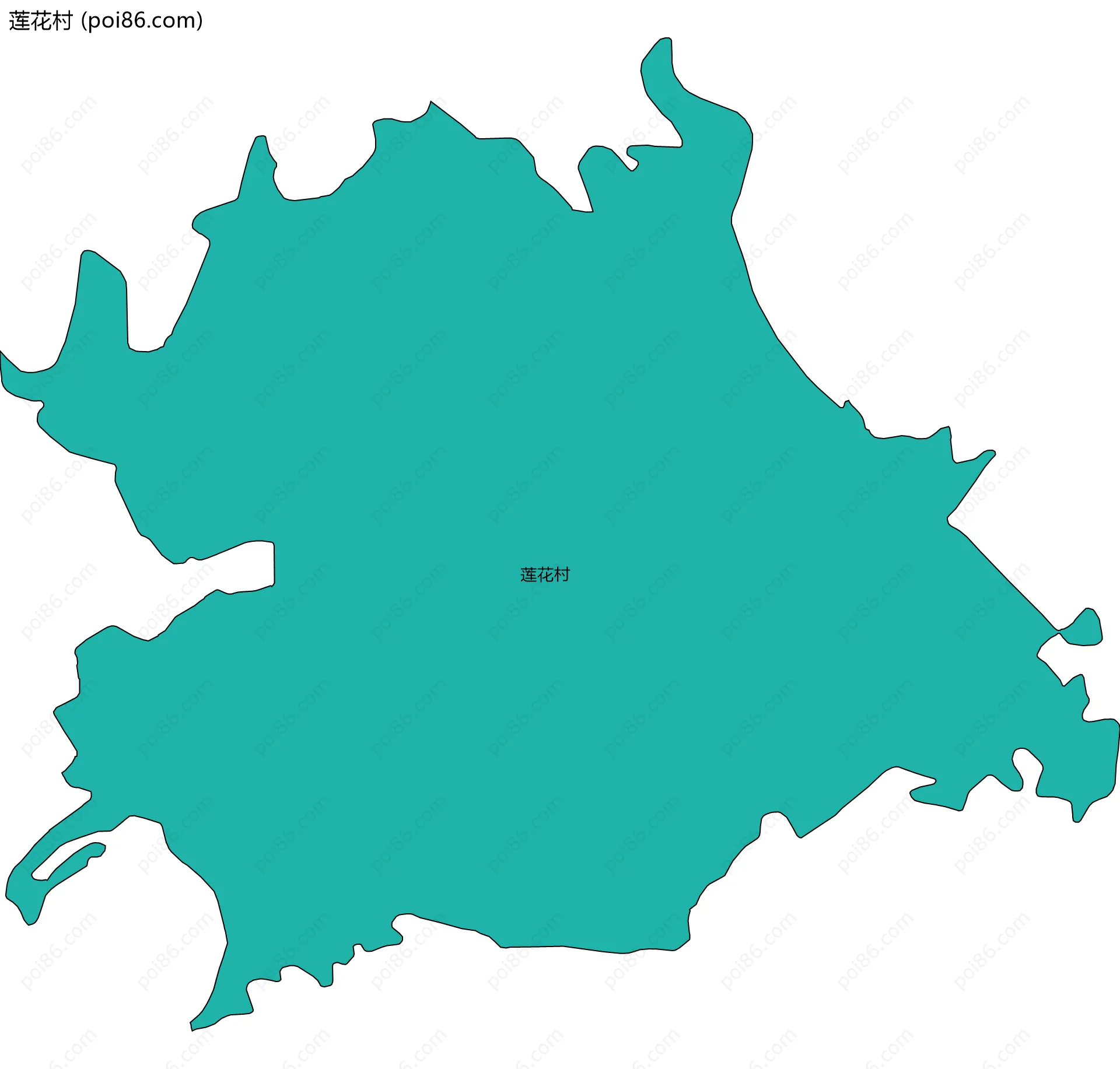 莲花村边界地图
