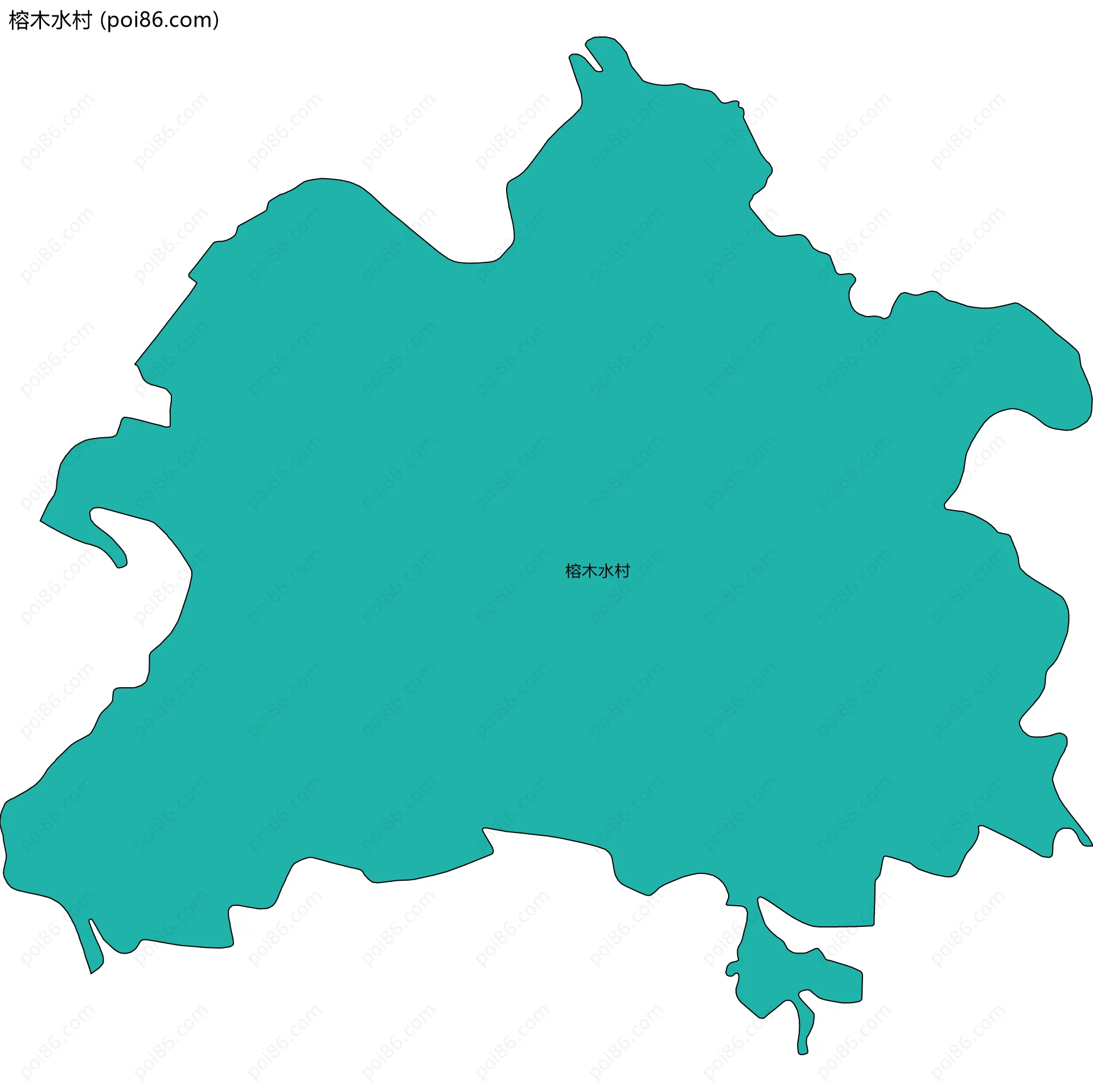 榕木水村边界地图