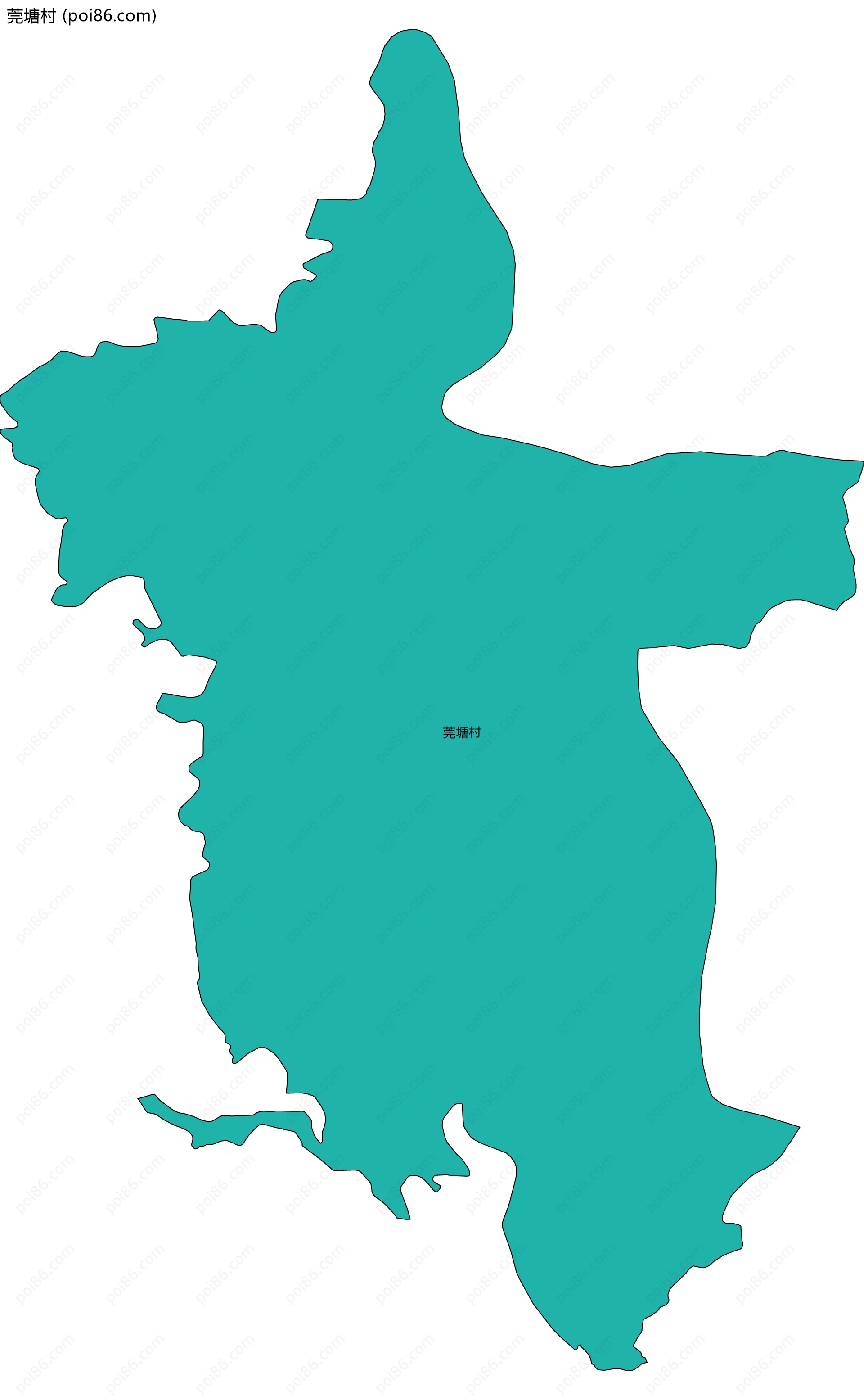 莞塘村边界地图