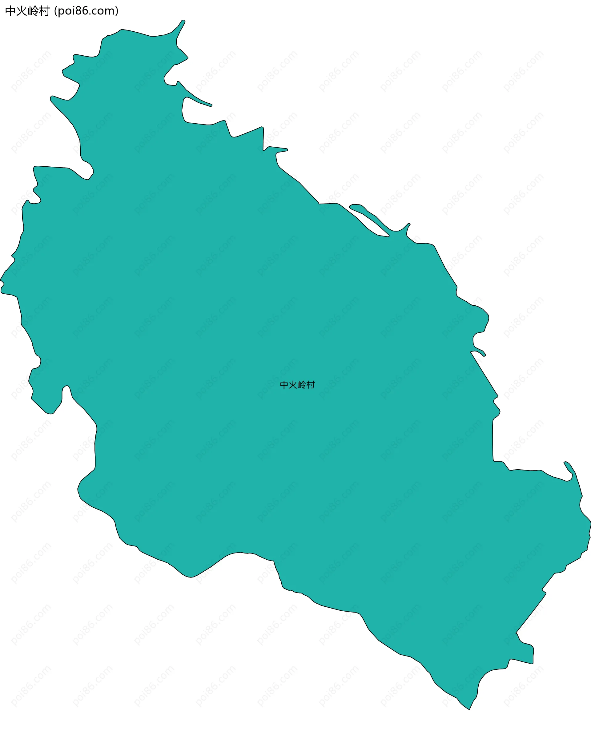 中火岭村边界地图