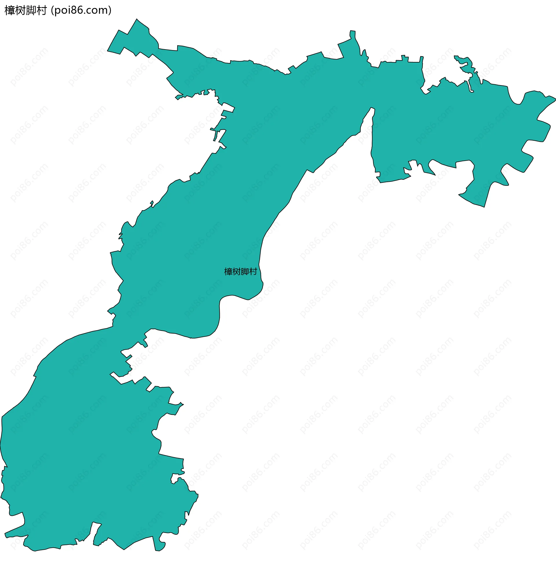 樟树脚村边界地图