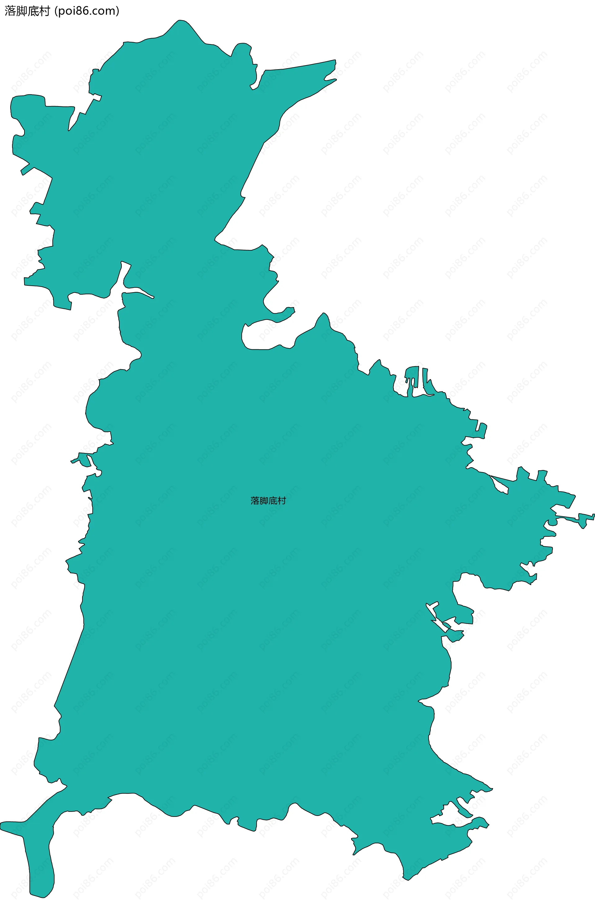 落脚底村边界地图