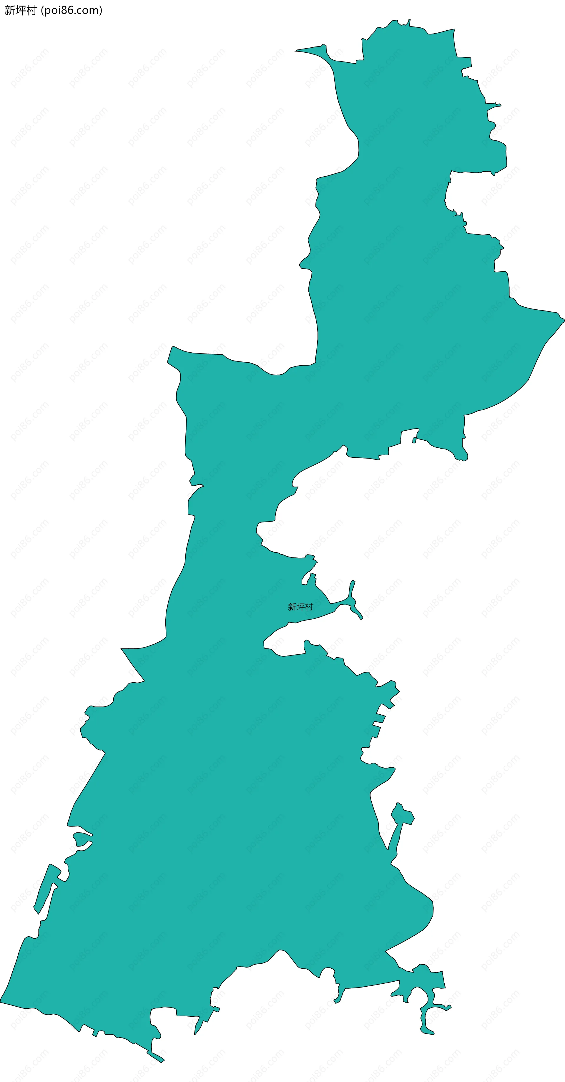 新坪村边界地图