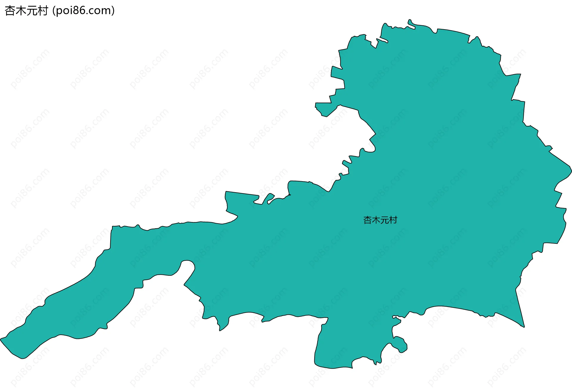 杏木元村边界地图