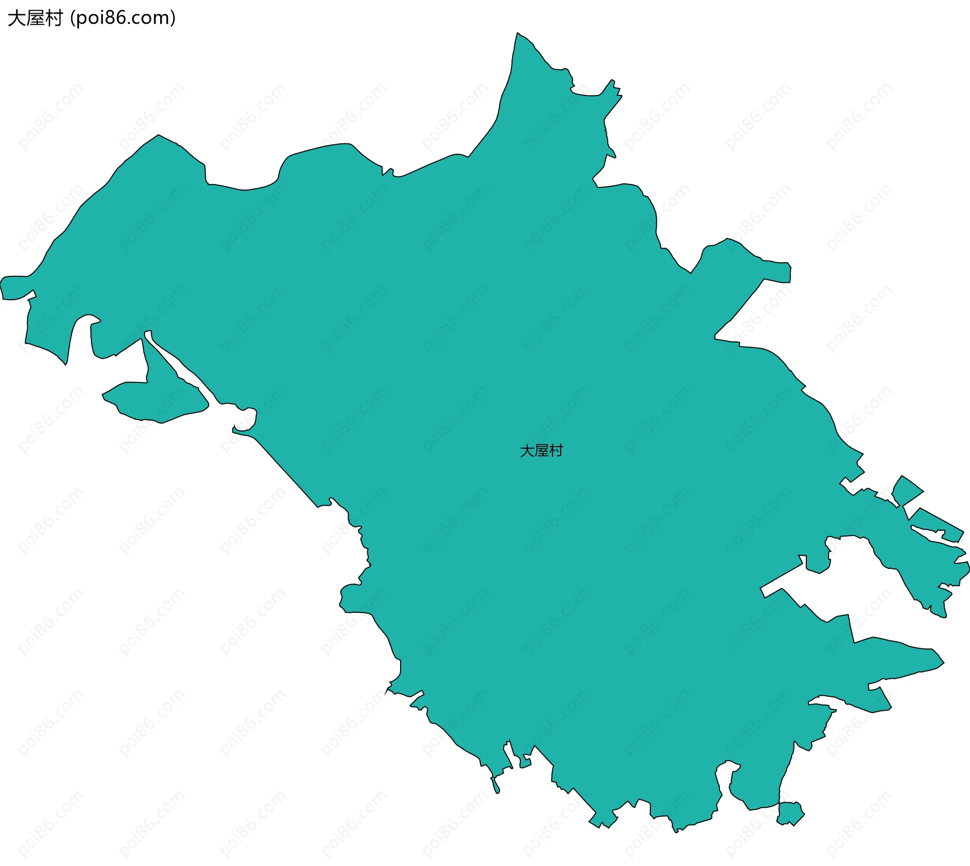 大屋村边界地图