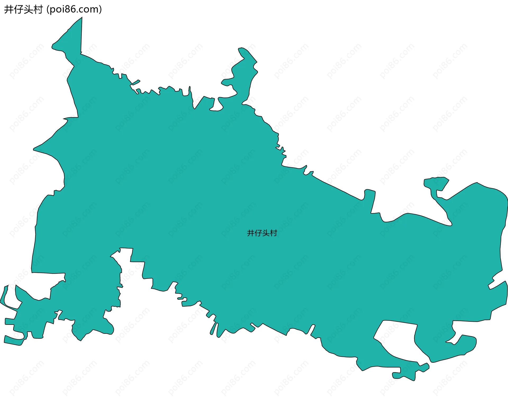 井仔头村边界地图