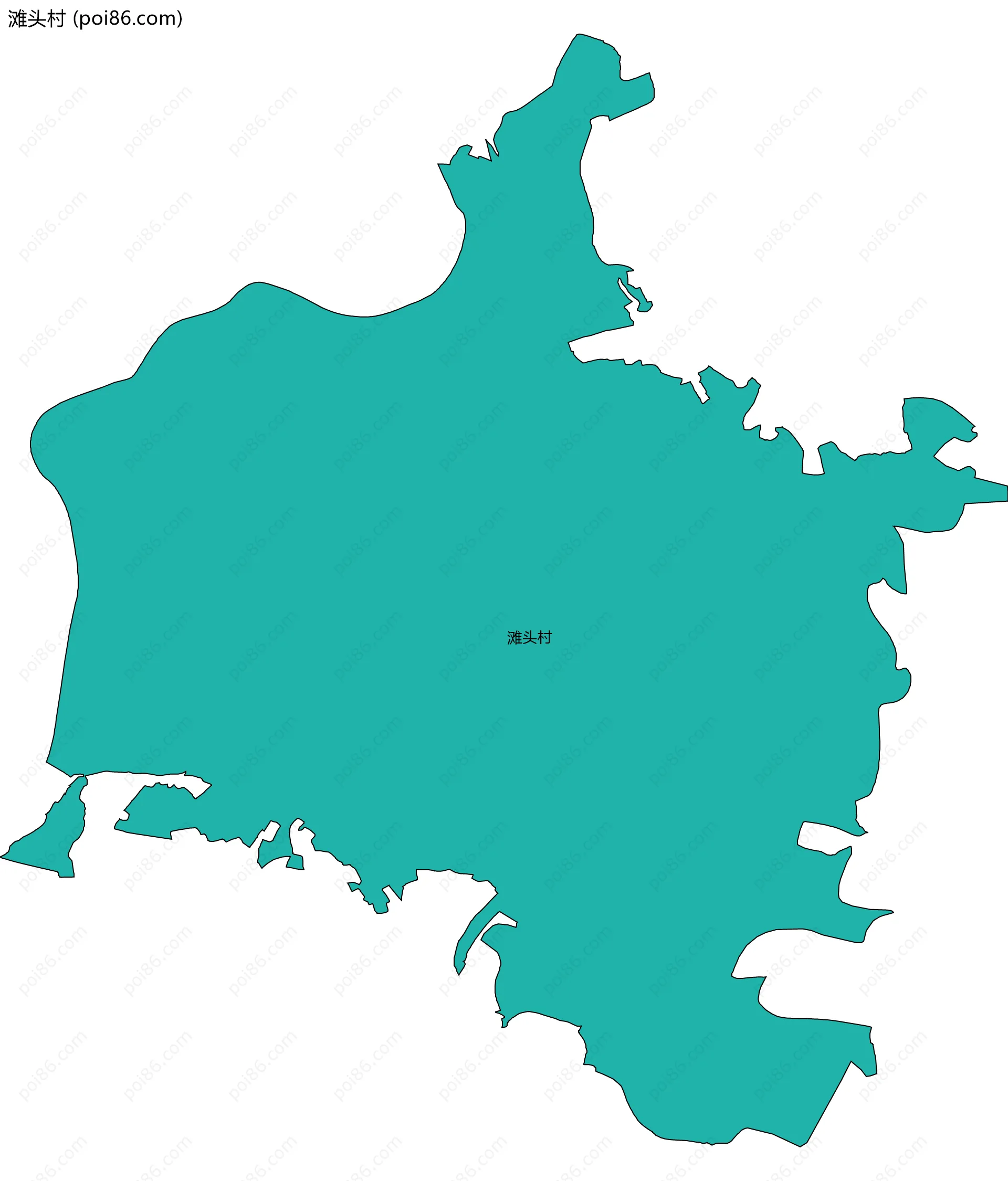 滩头村边界地图