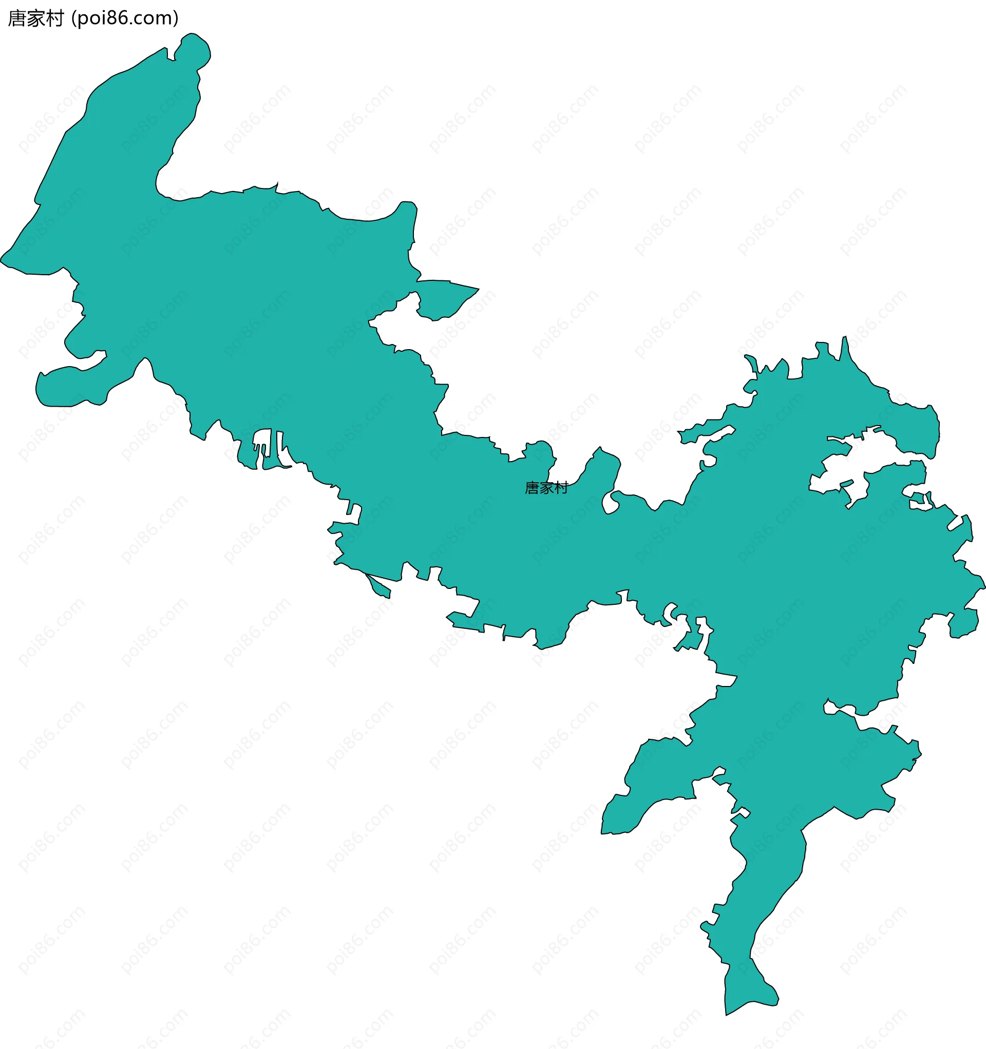 唐家村边界地图