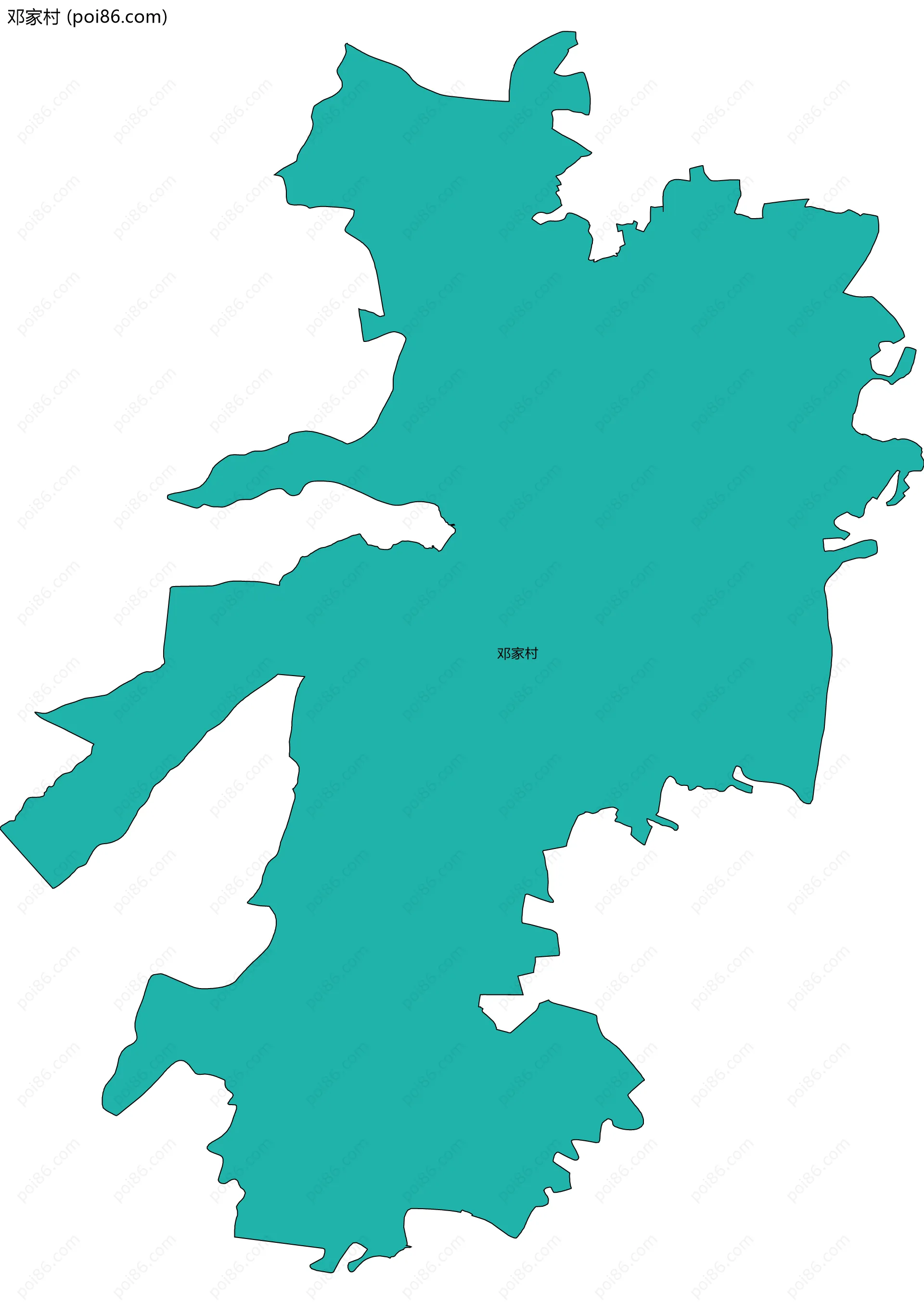 邓家村边界地图