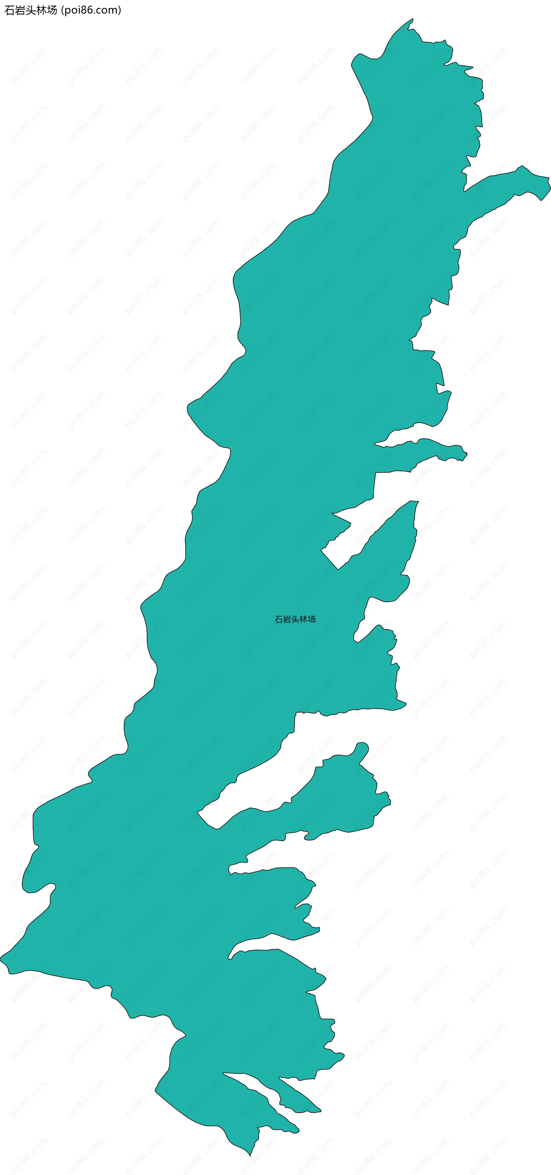 石岩头林场边界地图