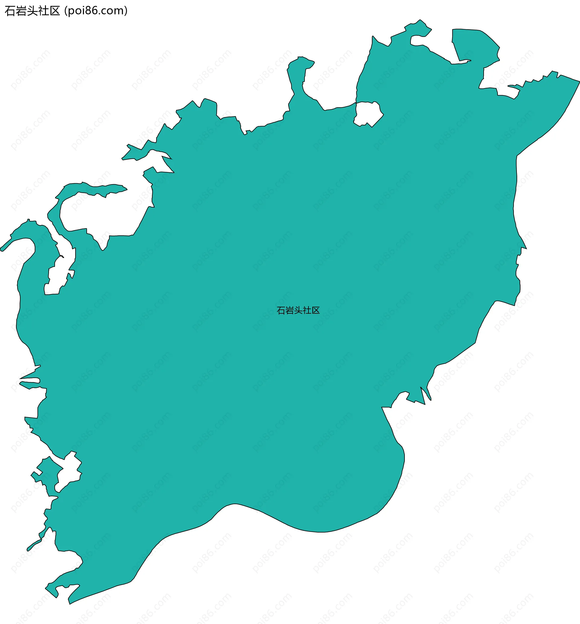 石岩头社区边界地图