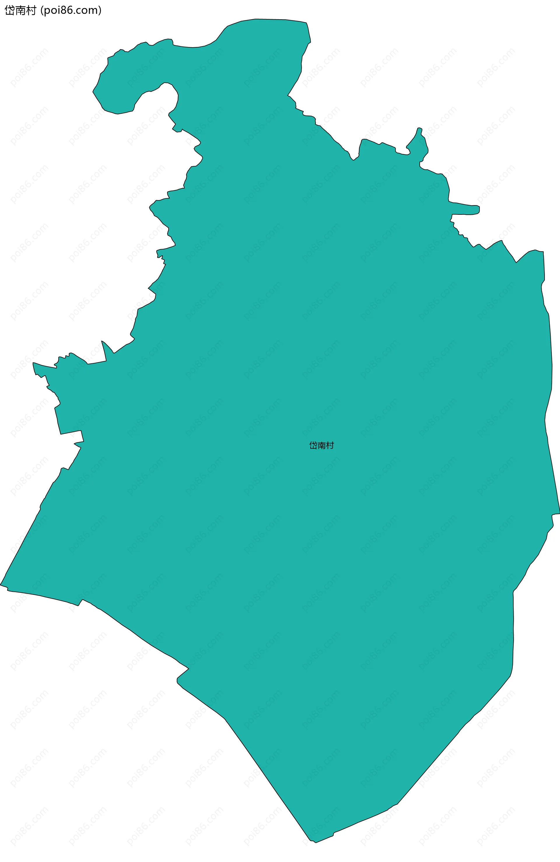 岱南村边界地图