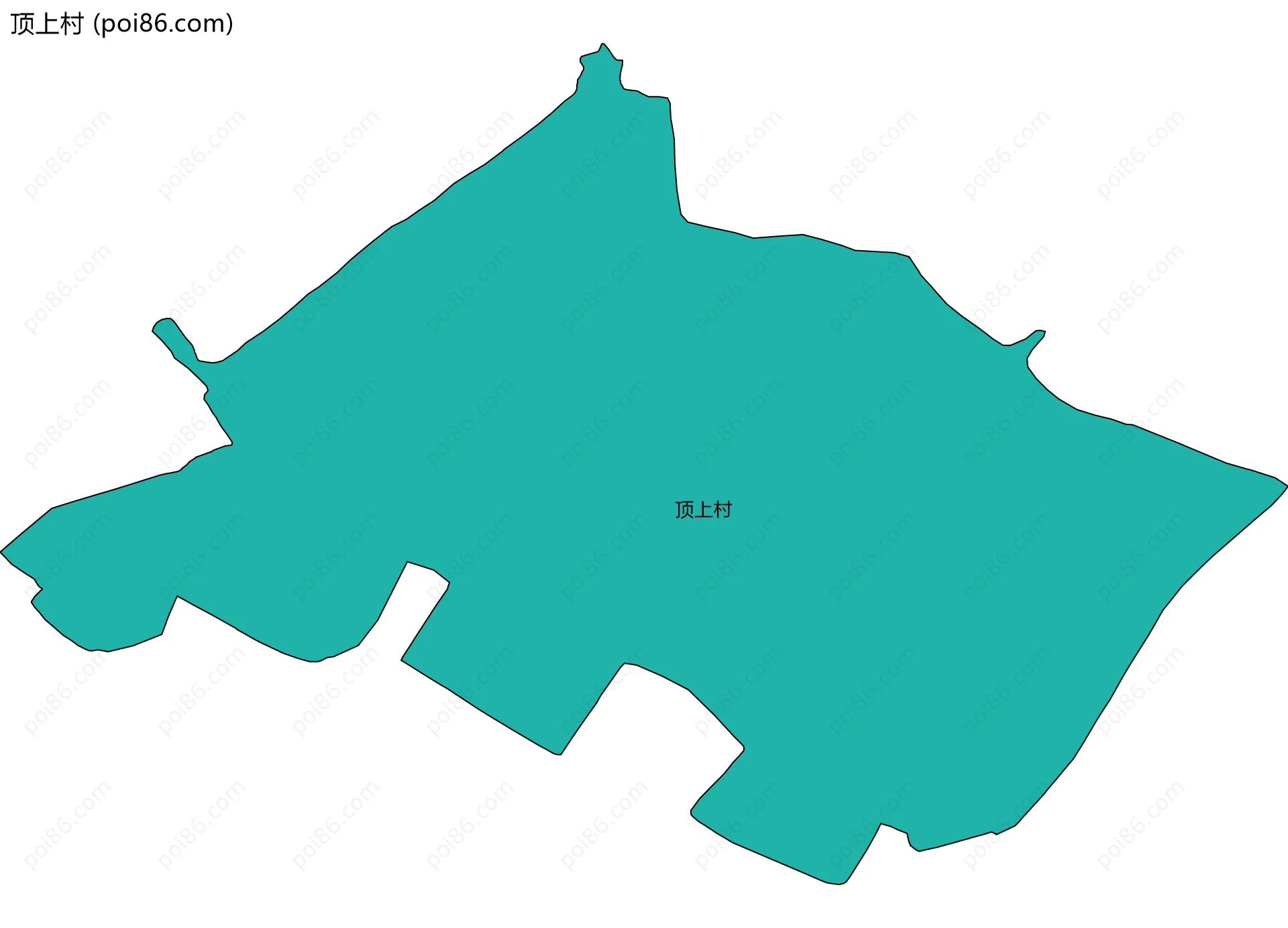 顶上村边界地图