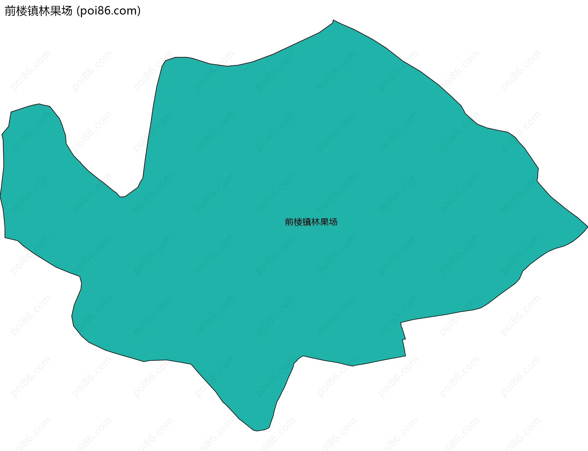前楼镇林果场边界地图