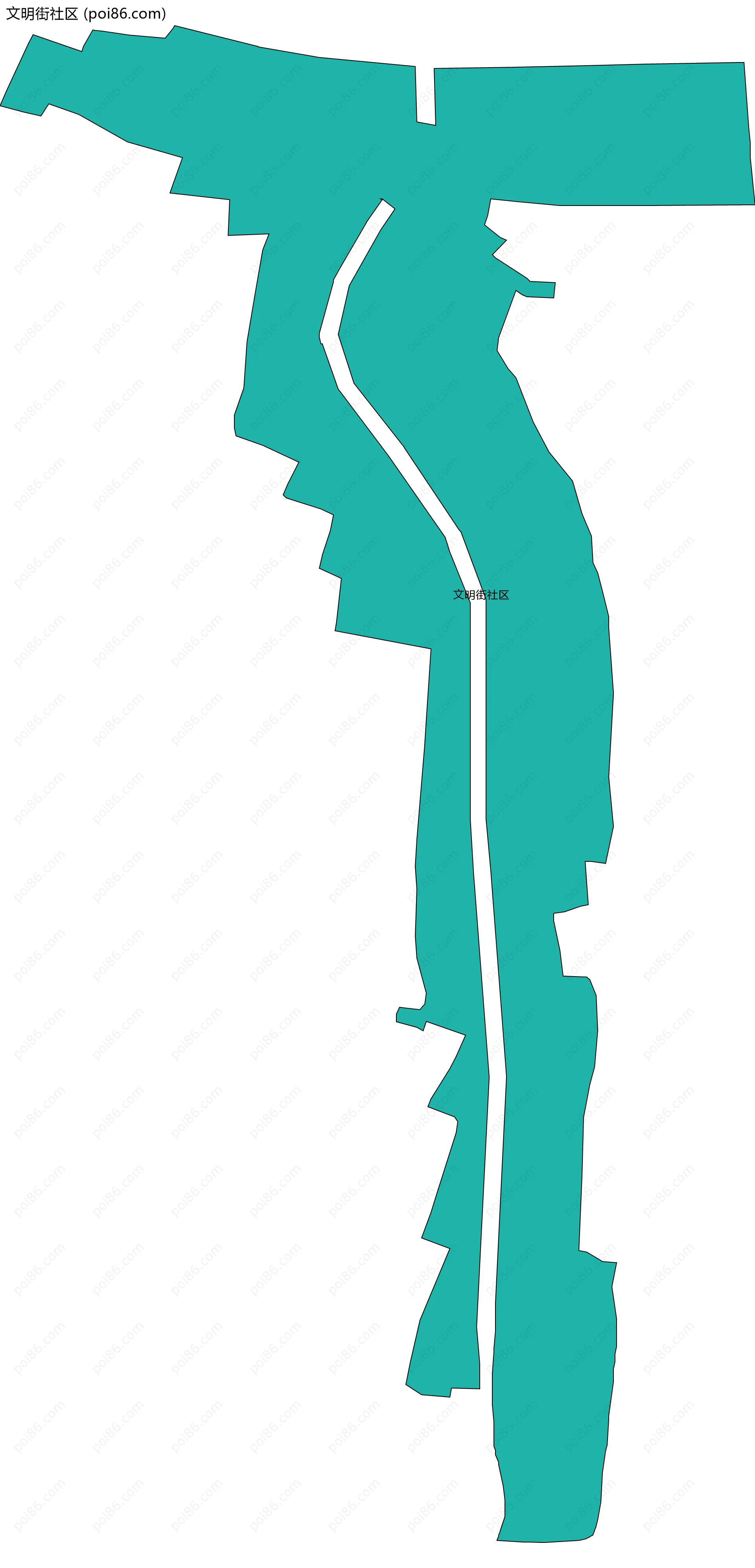 文明街社区边界地图