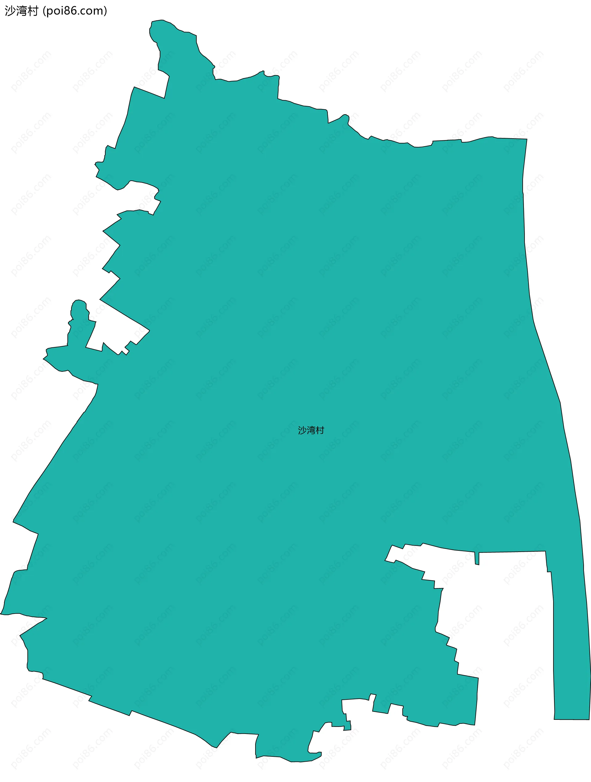 沙湾村边界地图