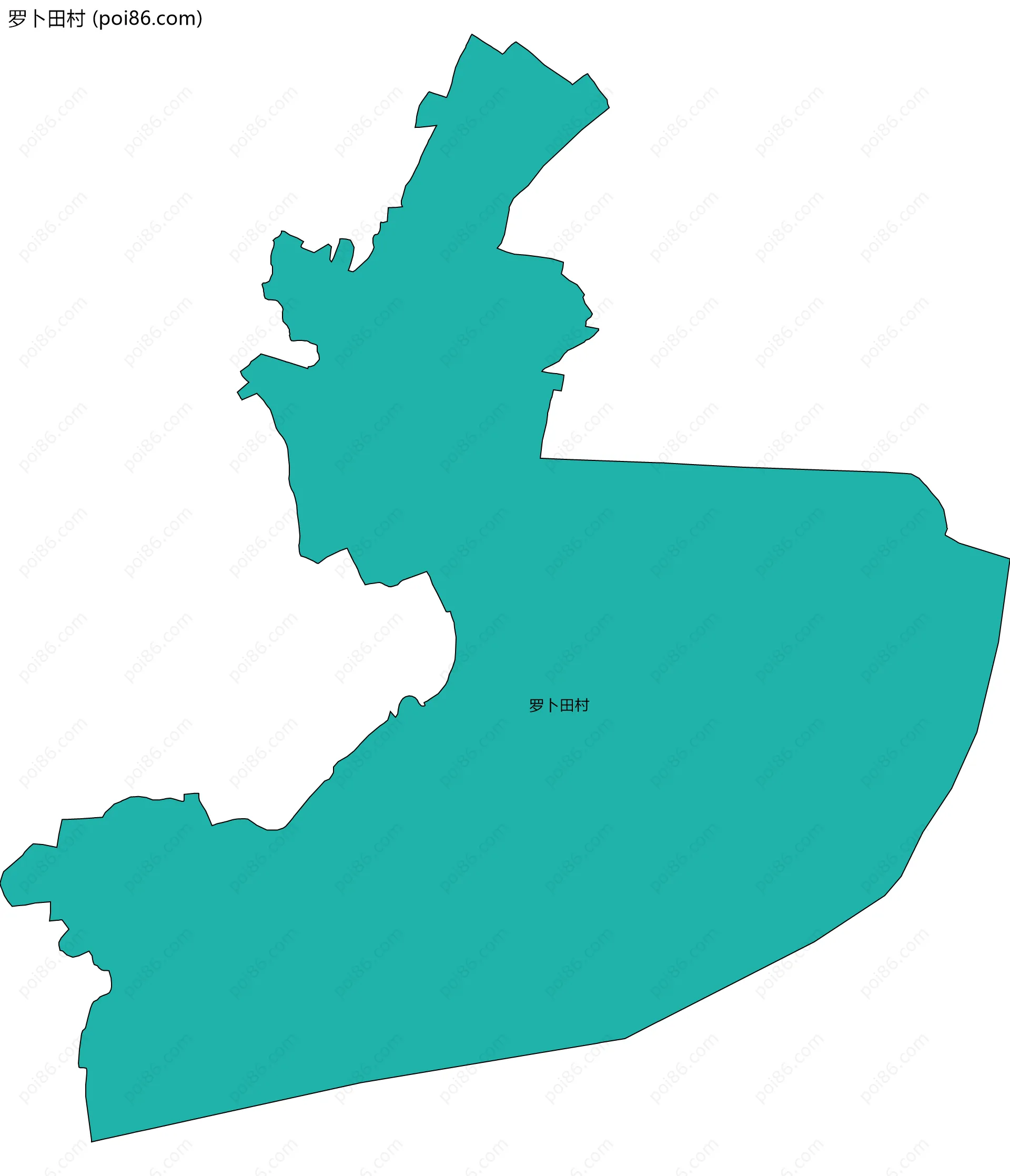 罗卜田村边界地图