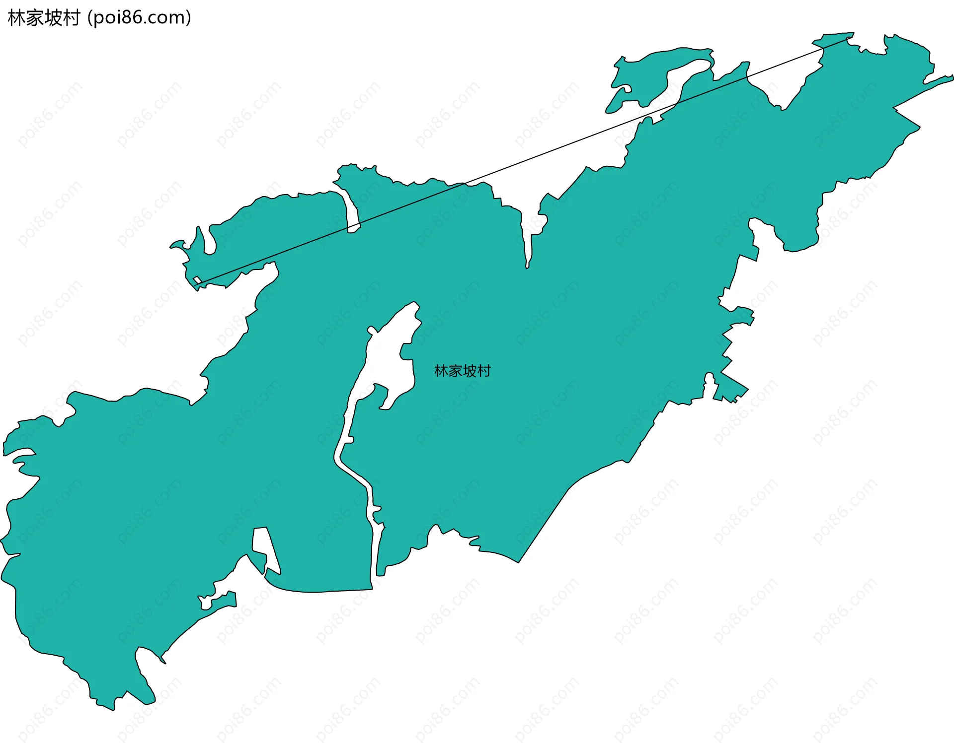 林家坡村边界地图