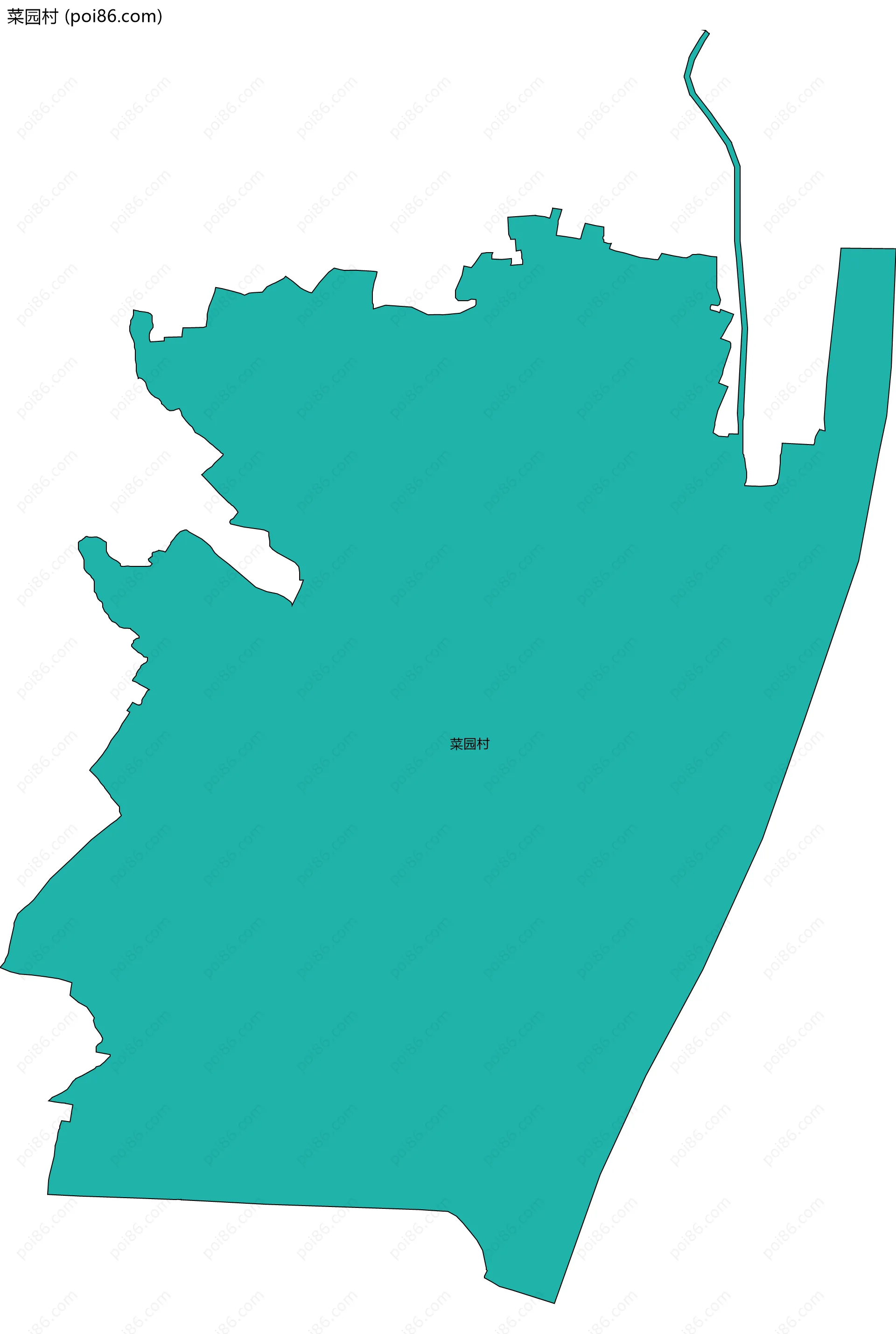 菜园村边界地图