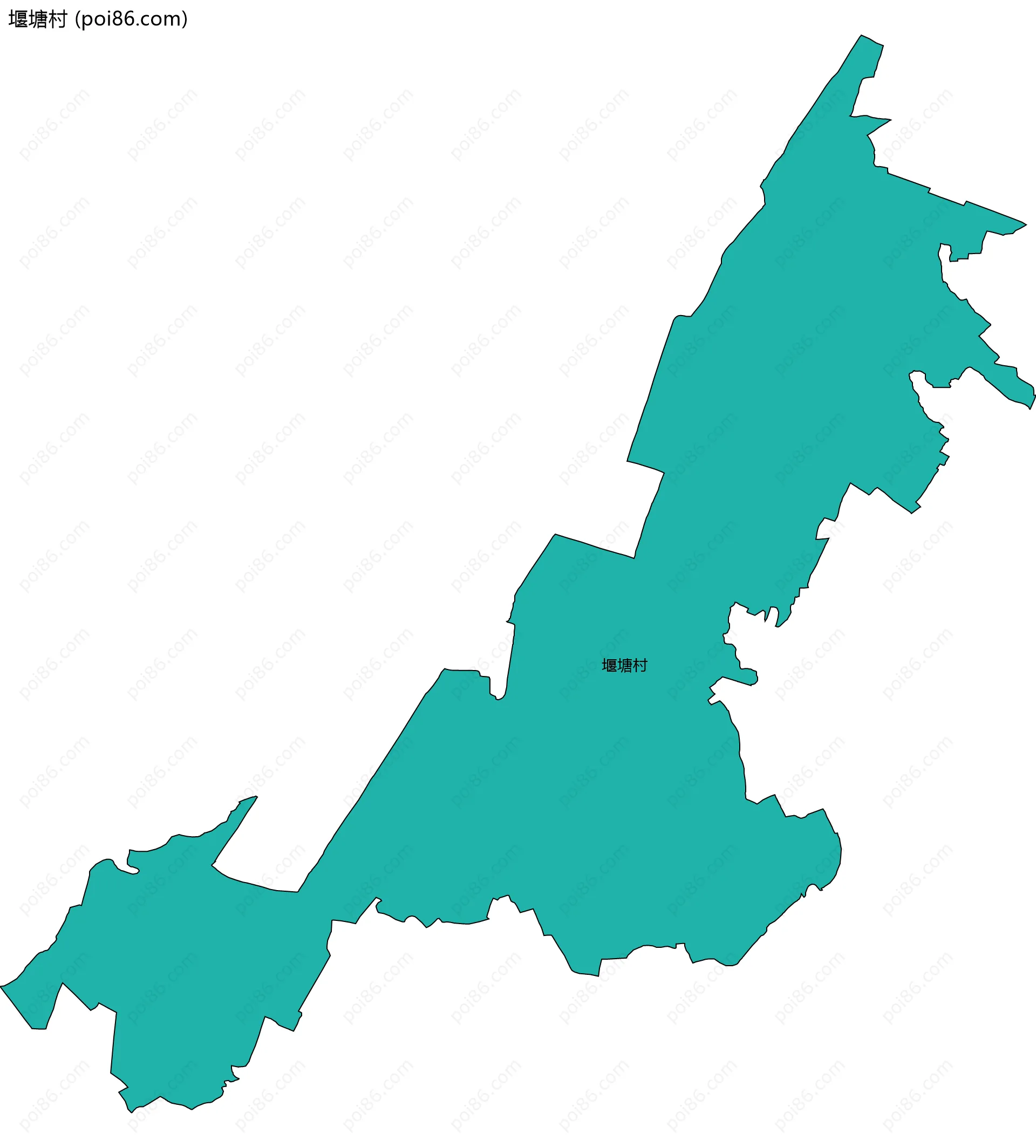 堰塘村边界地图