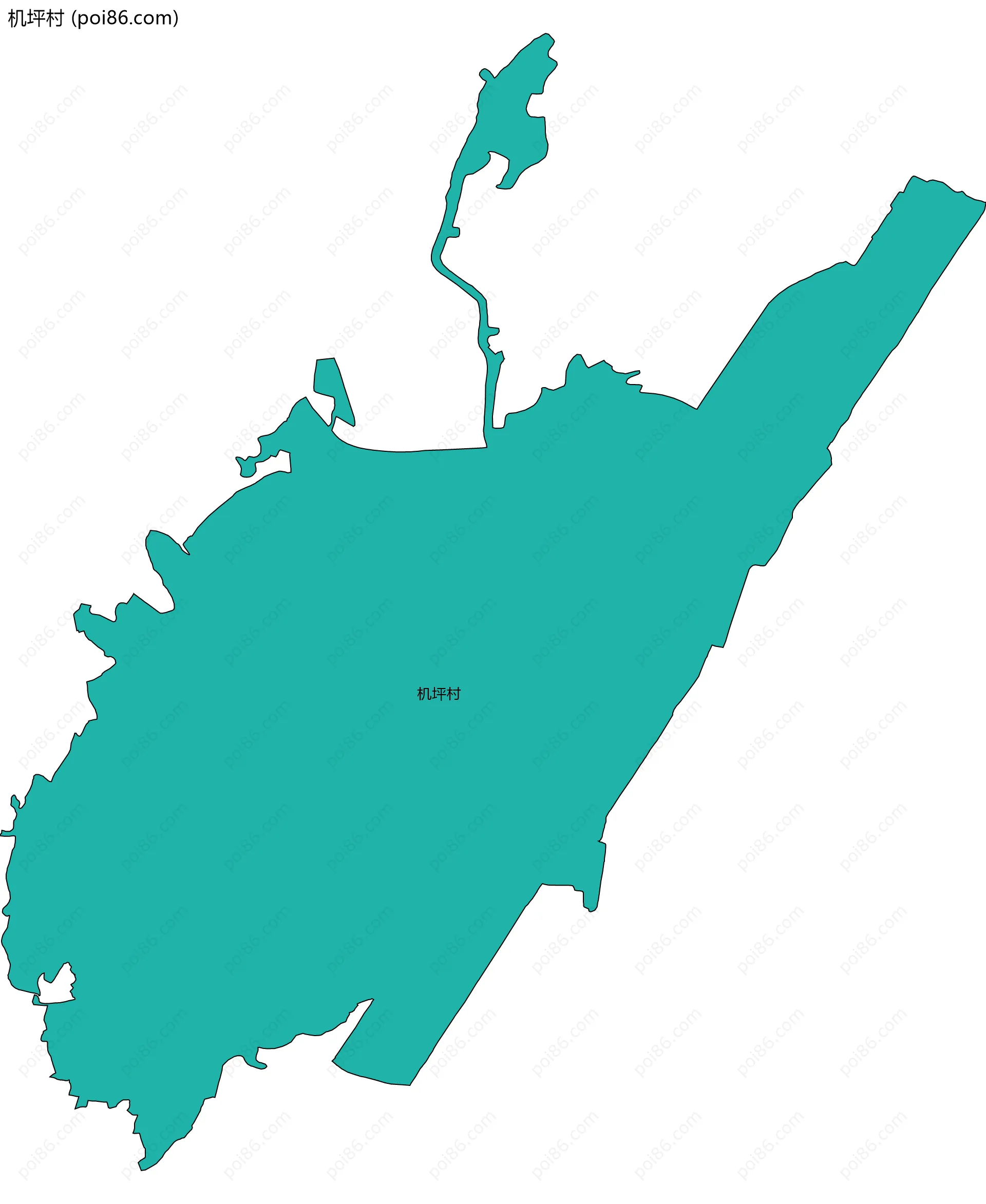 机坪村边界地图