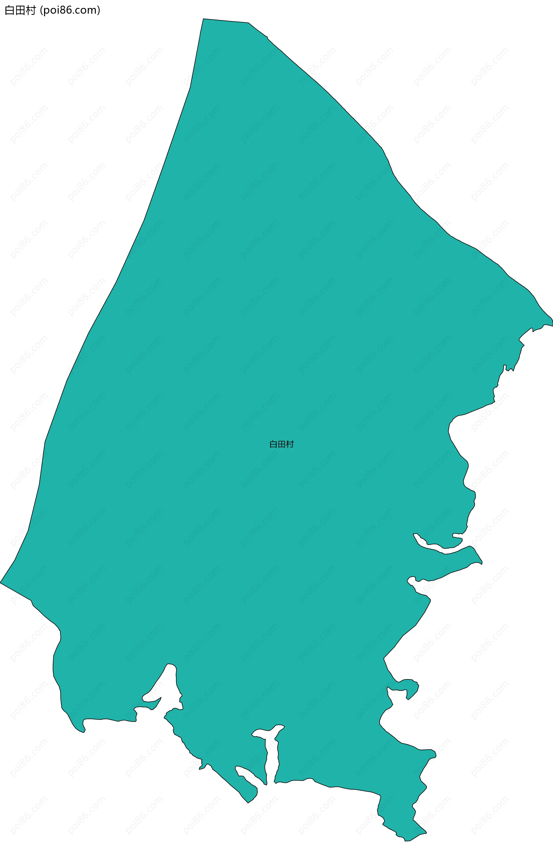 白田村边界地图