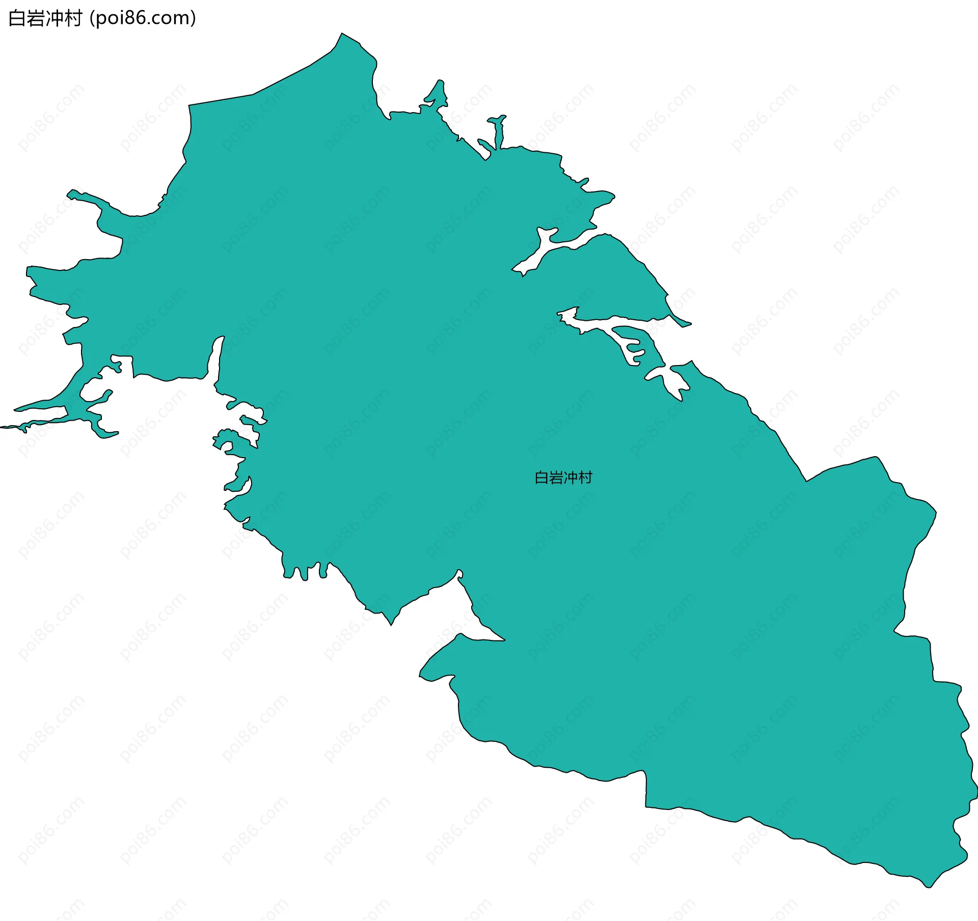 白岩冲村边界地图