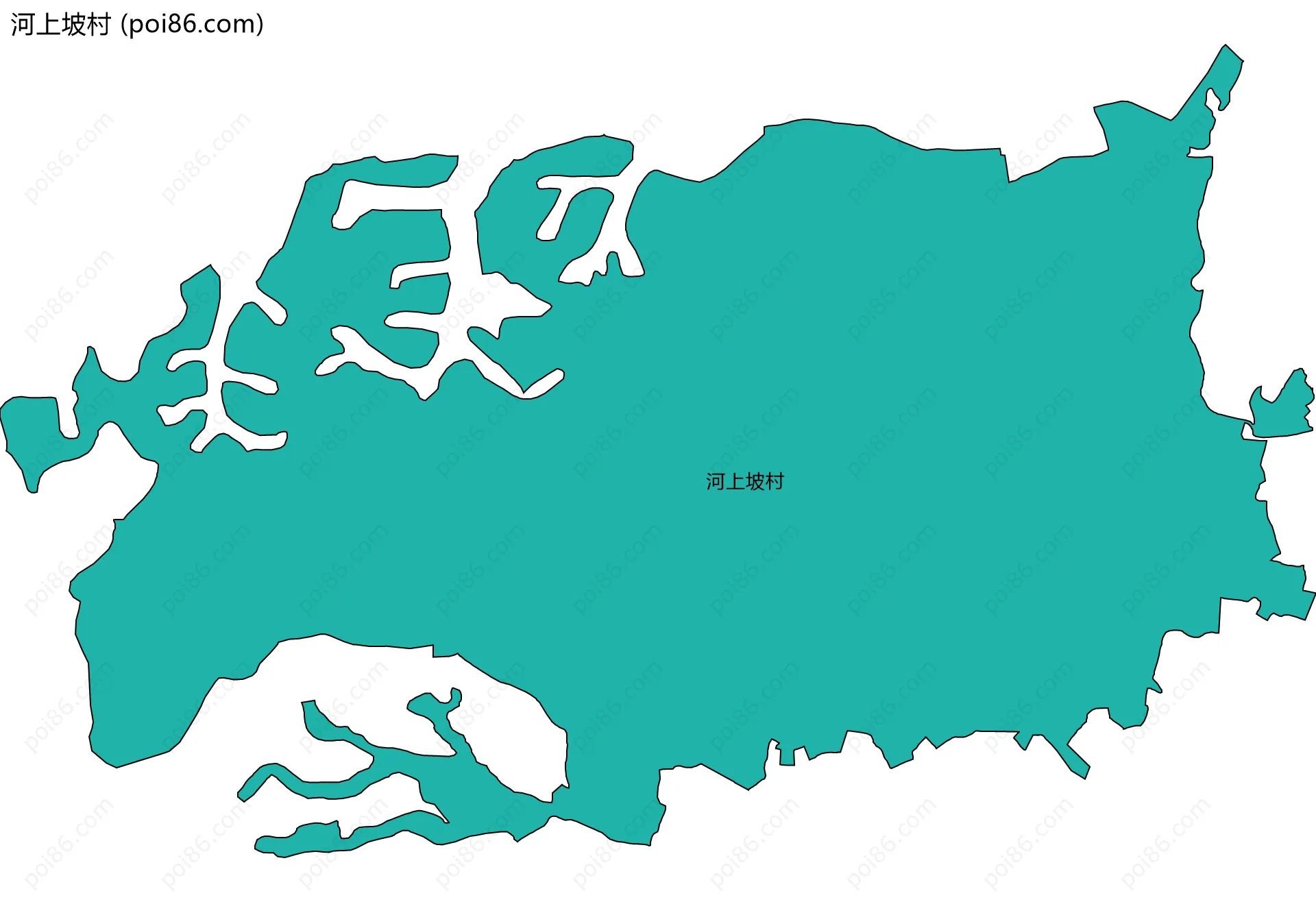 河上坡村边界地图