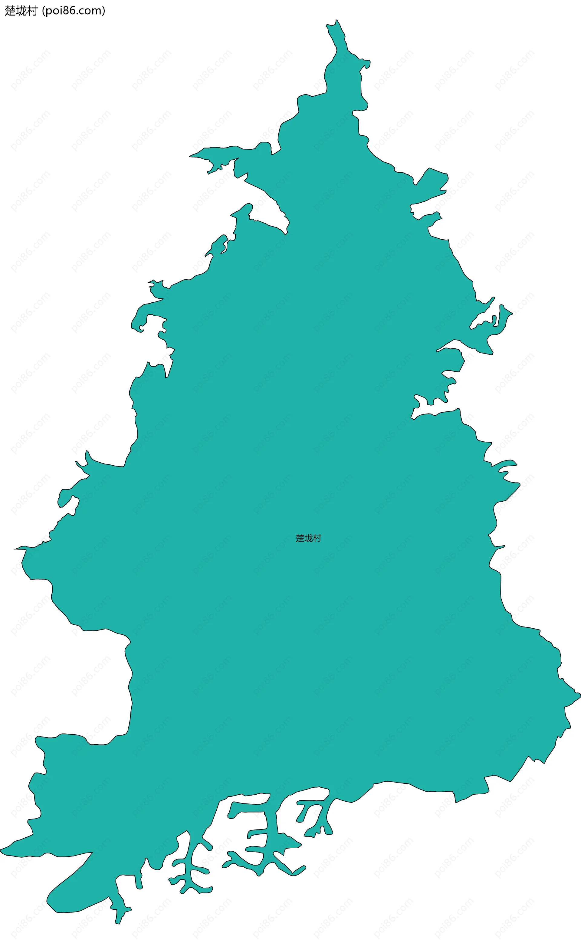 楚垅村边界地图