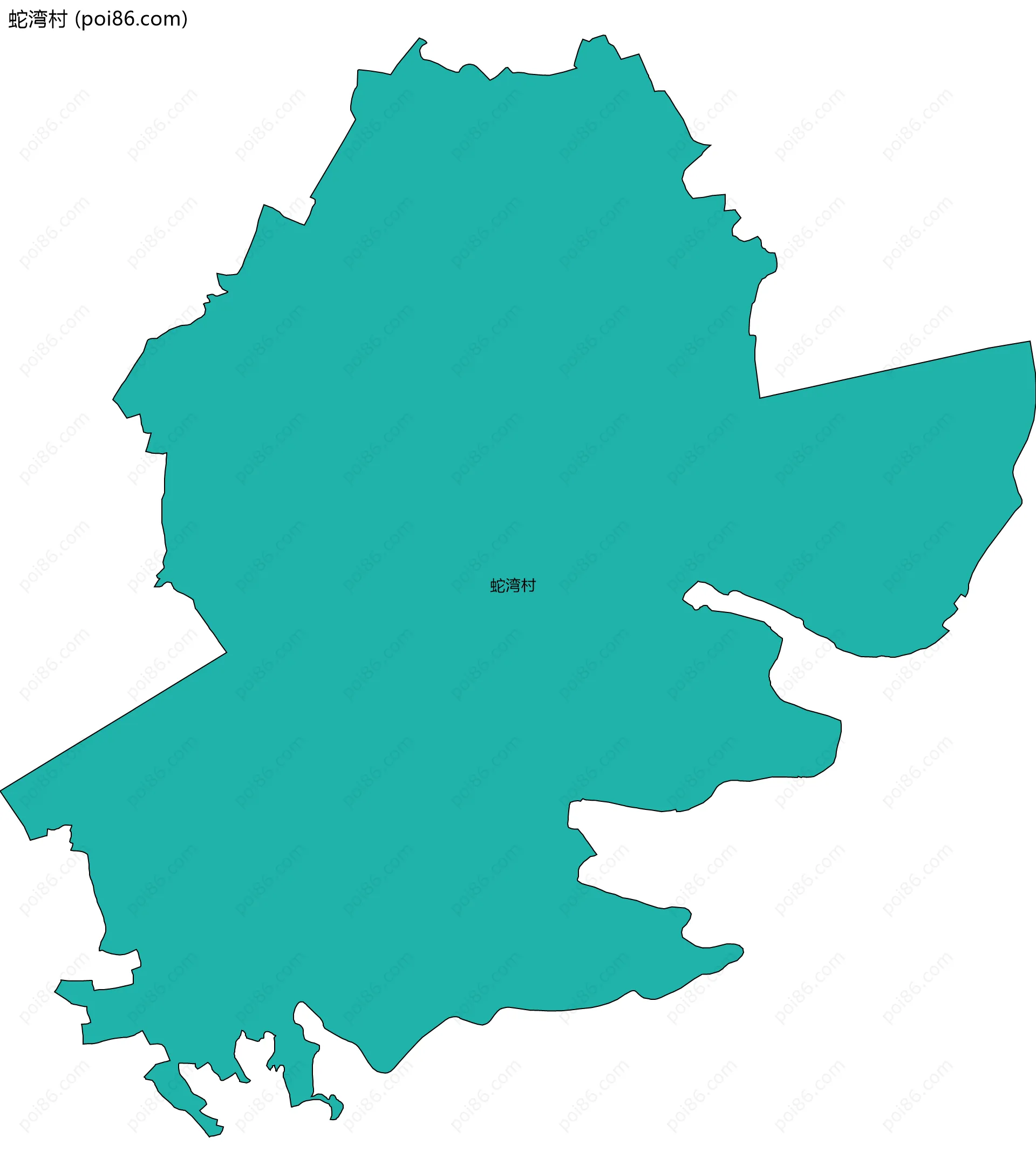 蛇湾村边界地图