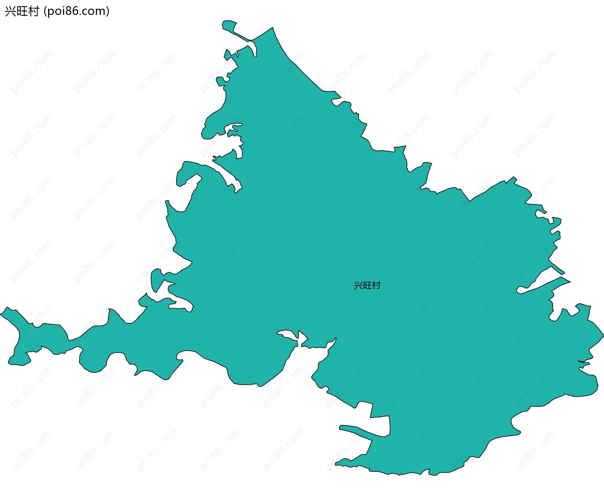 兴旺村边界地图