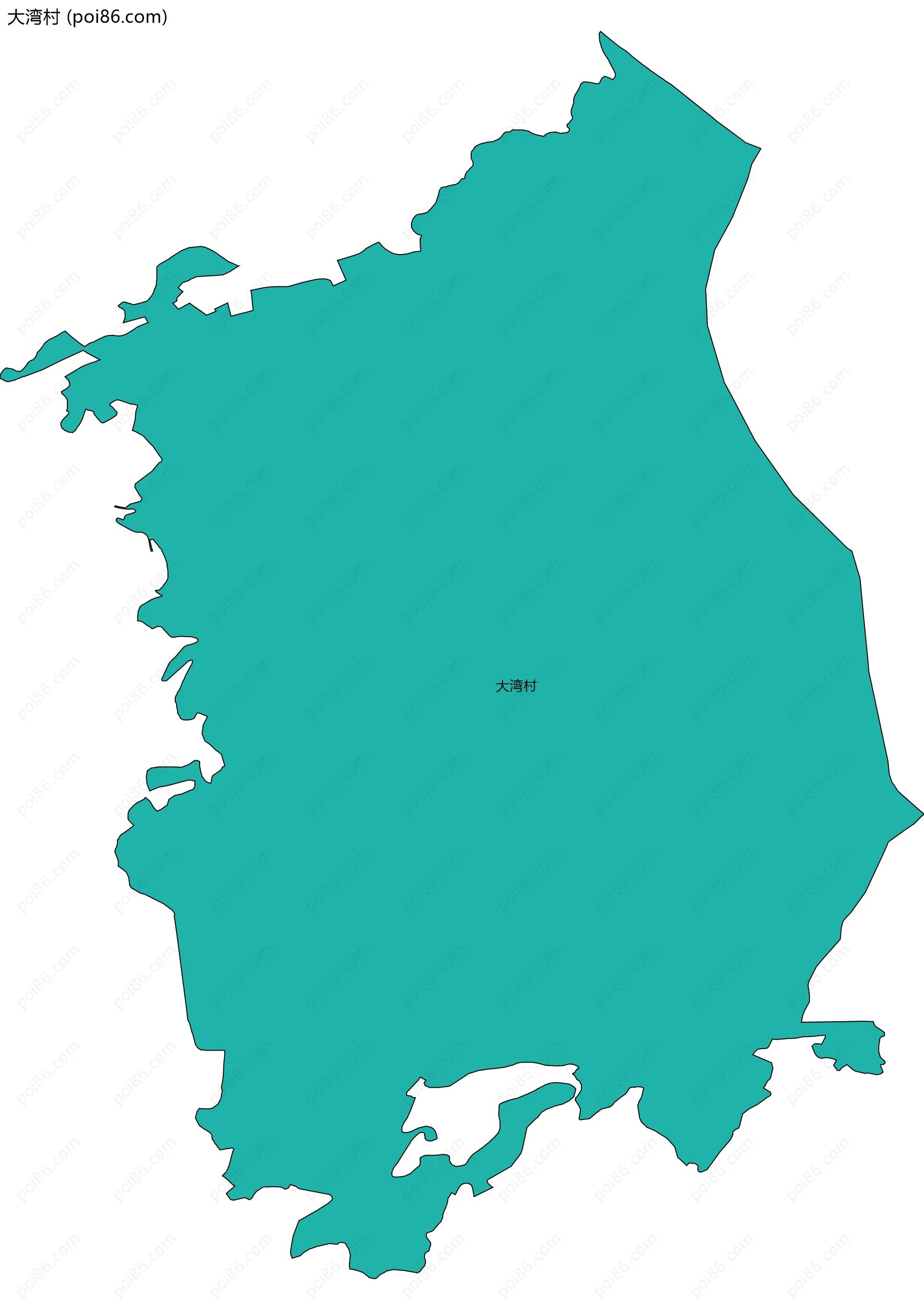 大湾村边界地图