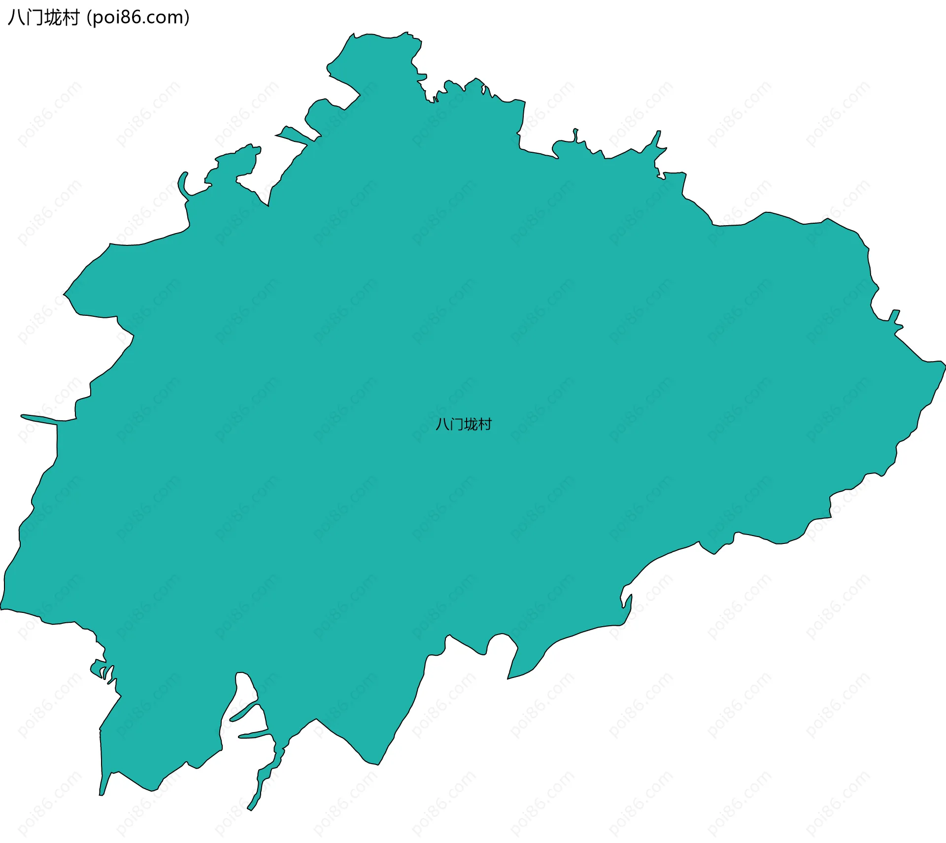 八门垅村边界地图