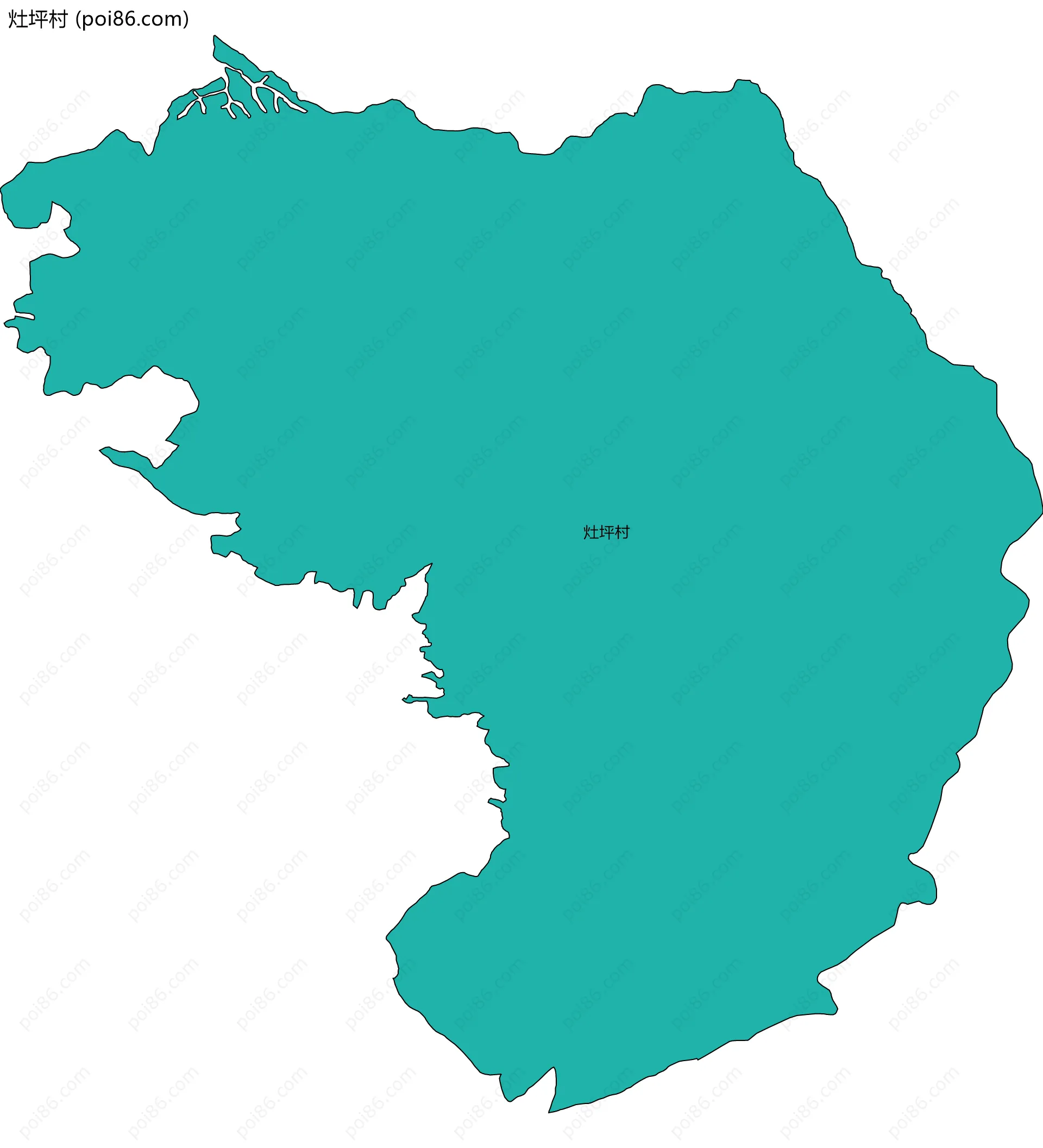 灶坪村边界地图