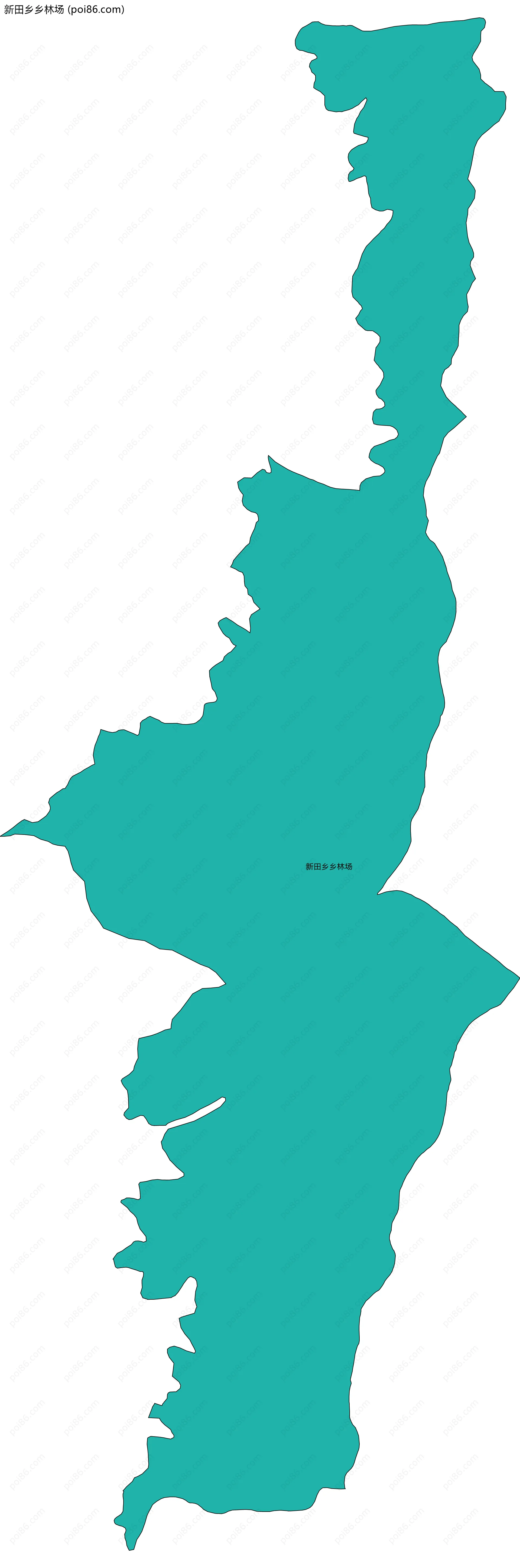 新田乡乡林场边界地图