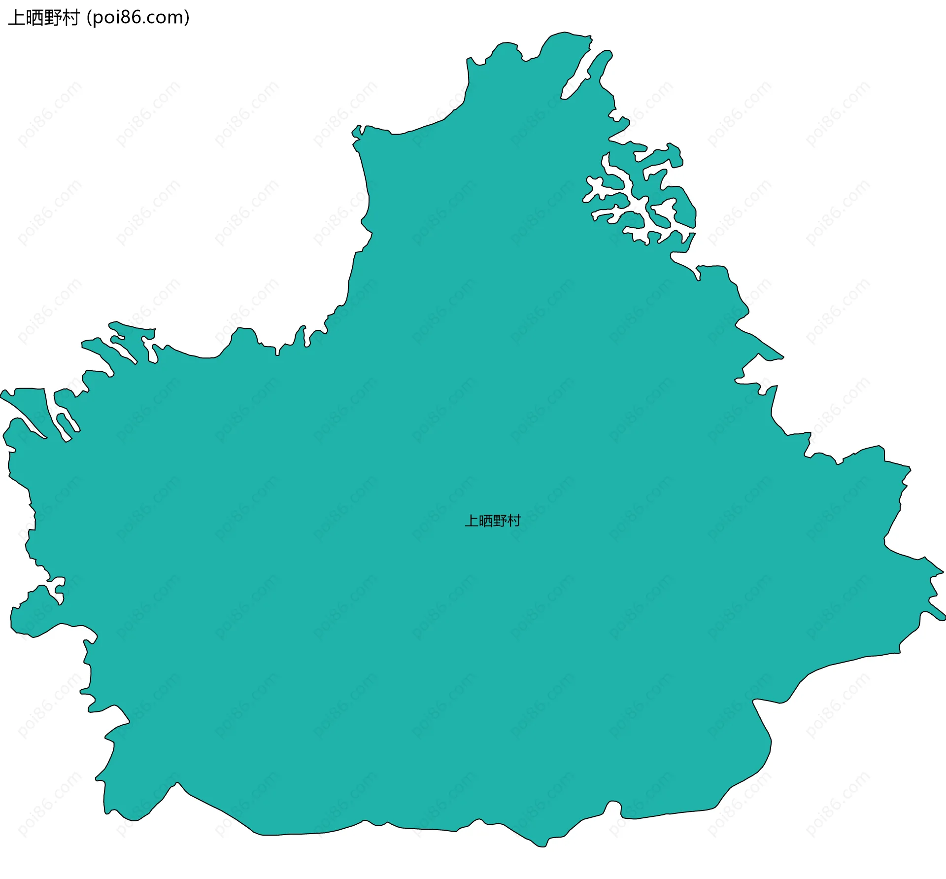 上晒野村边界地图