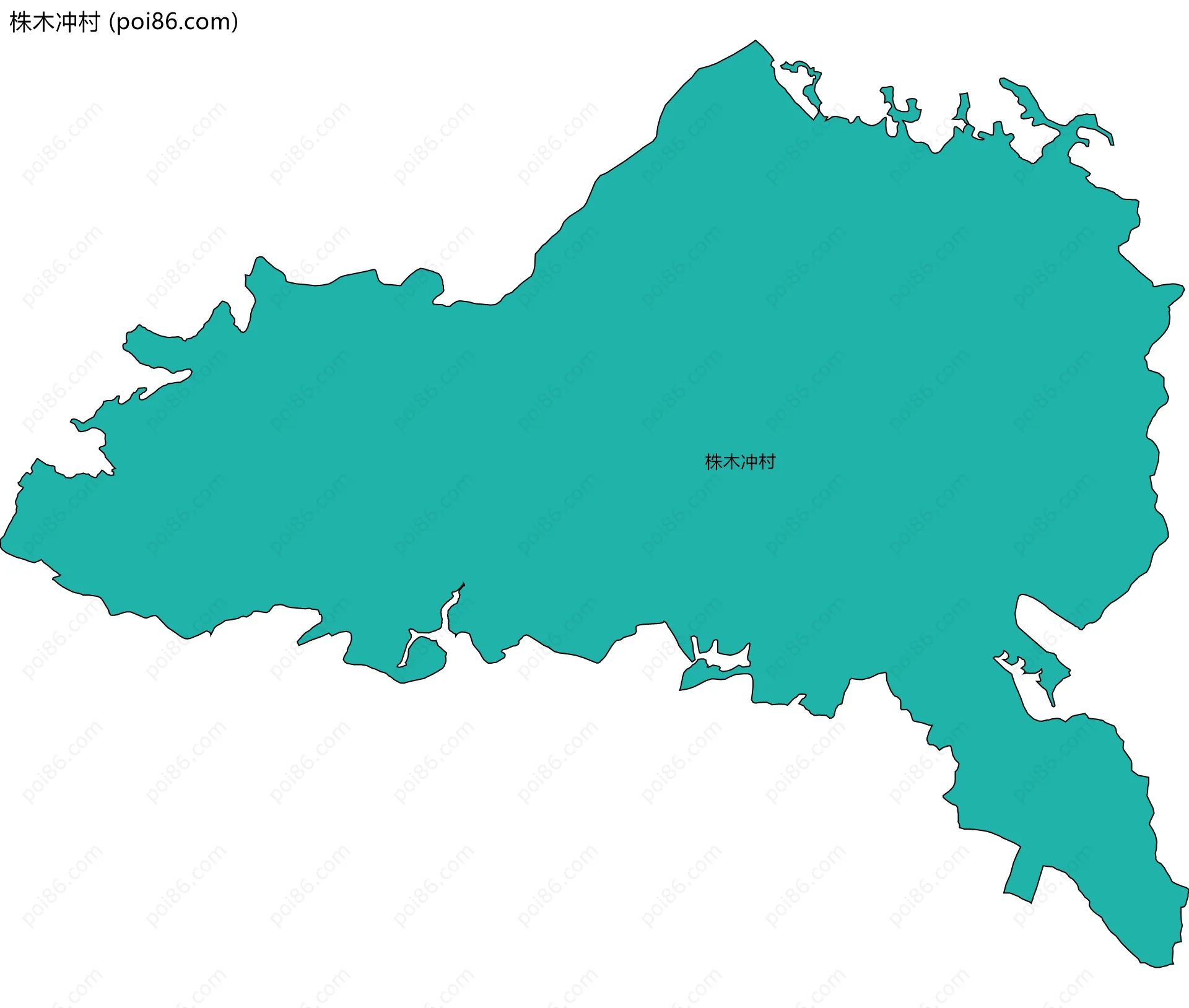 株木冲村边界地图