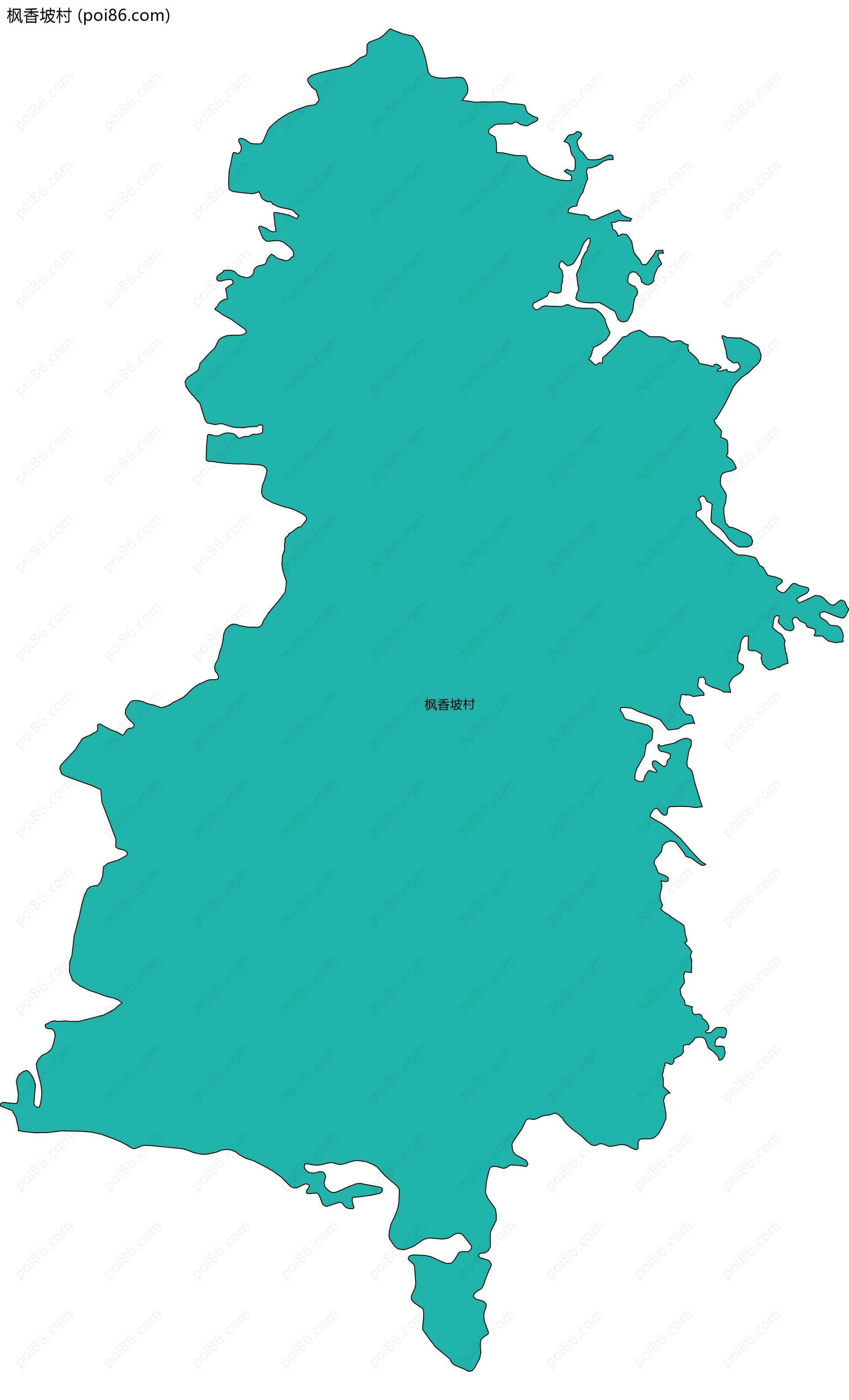 枫香坡村边界地图