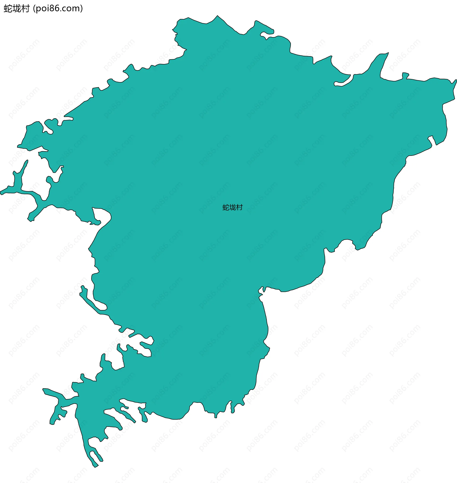 蛇垅村边界地图