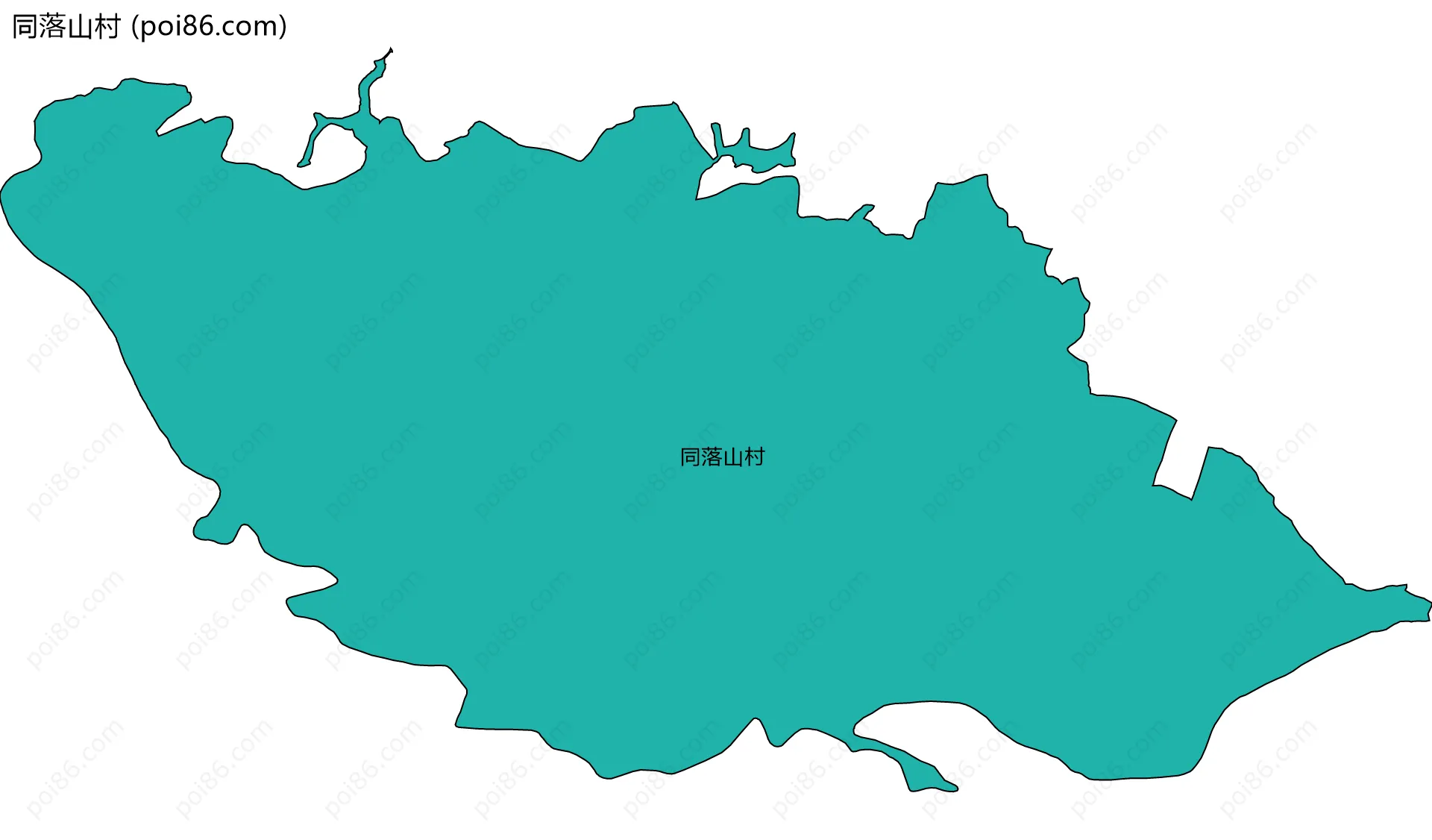 同落山村边界地图